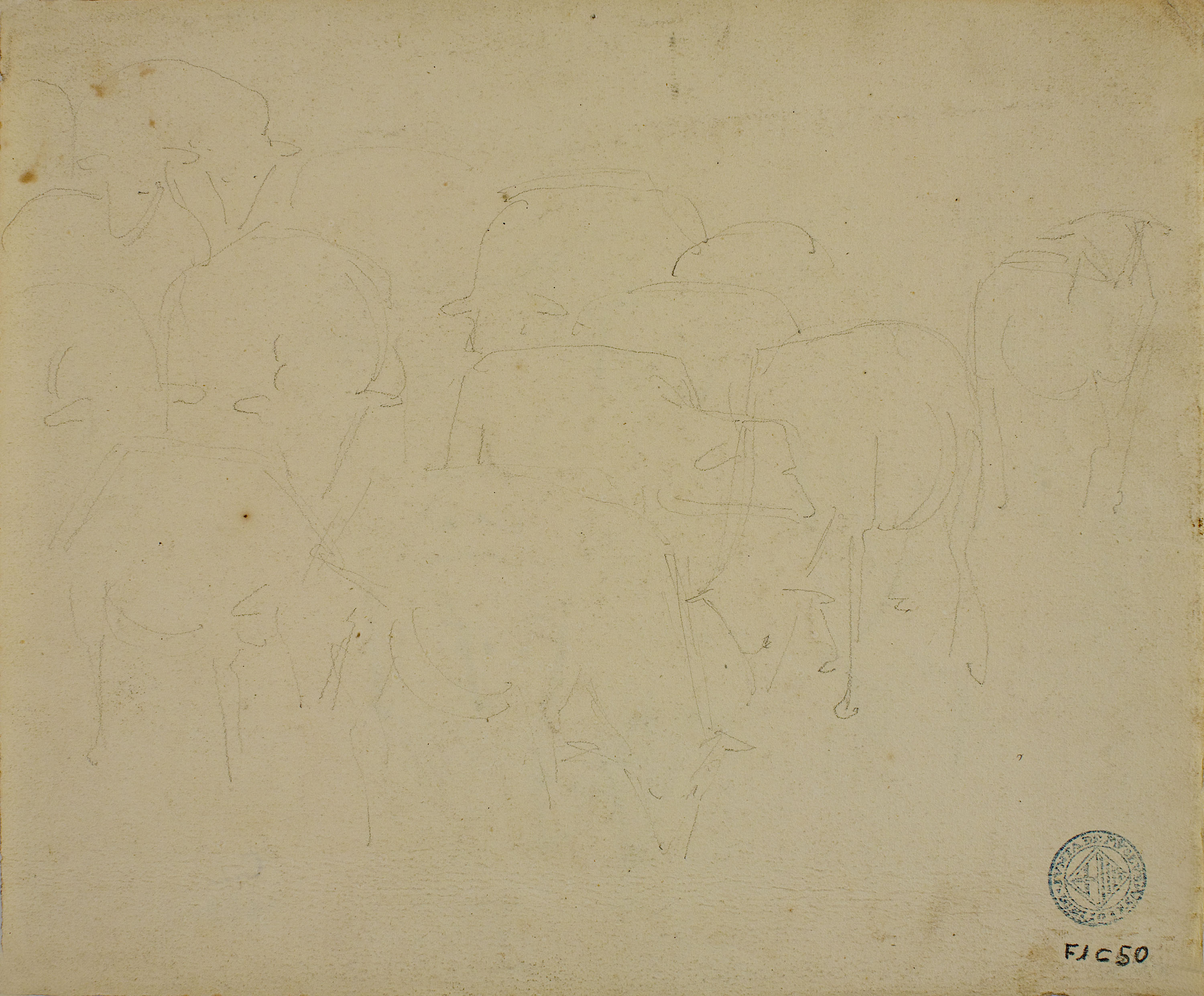 image for: Claudi Lorenzale - Ramat d&#039;ovelles (anvers) / Apunt de ramat d&#039;ovelles (revers) - Cap a 1850-1870 [1]