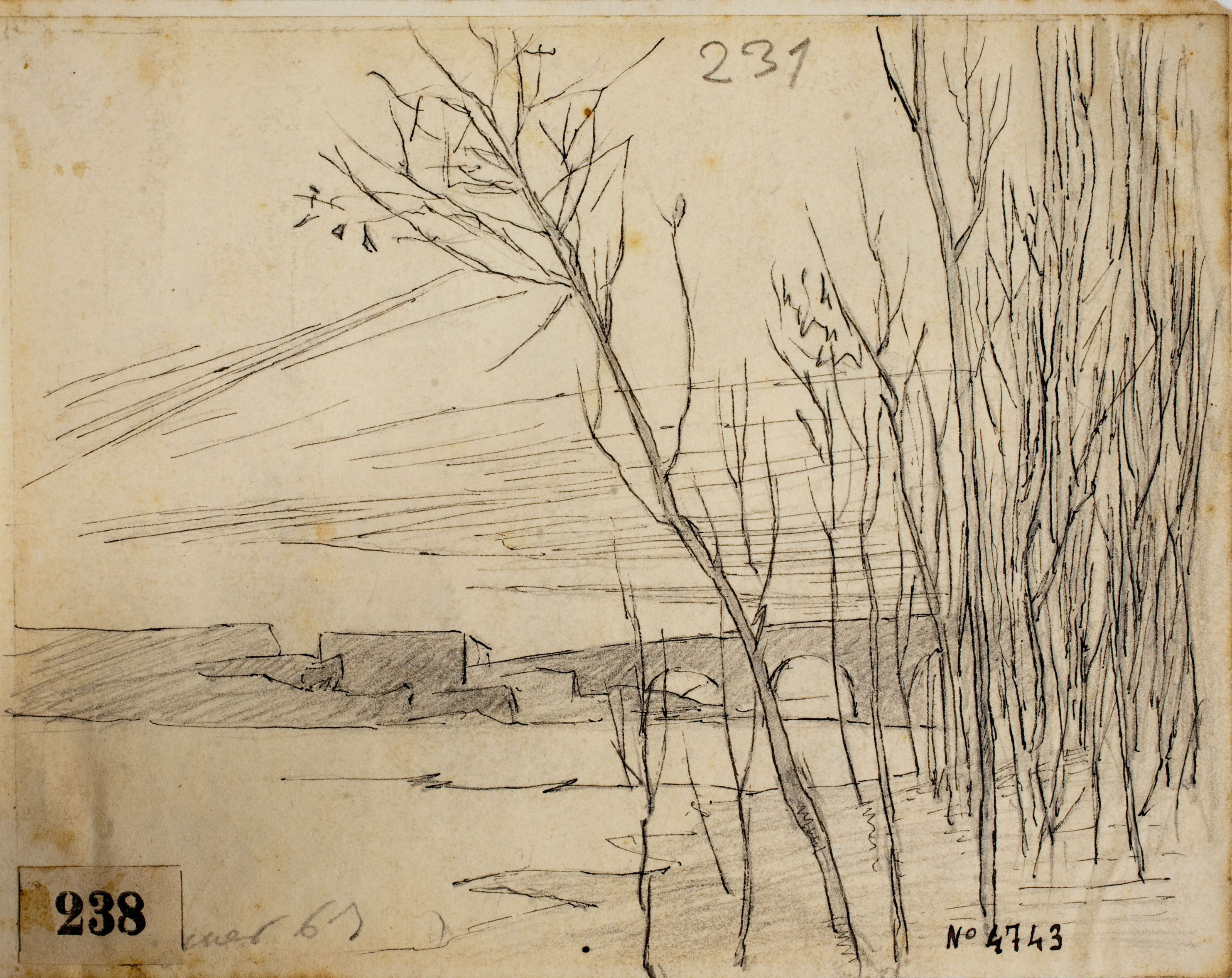 image for: Josep Lluís Pellicer - Pont sobre un riu - 1867