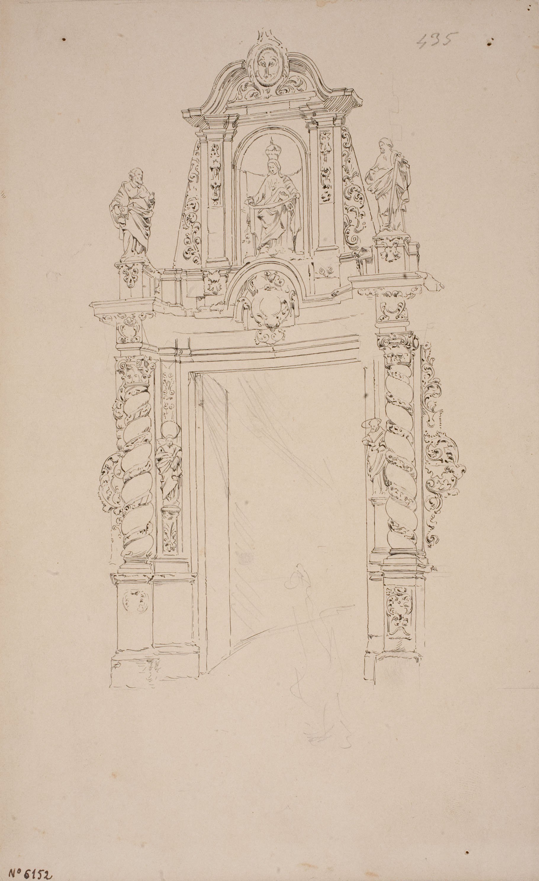 image for: Josep Lluís Pellicer - Porta de l&#039;Olivera, catedral de Tortosa - Cap a 1889