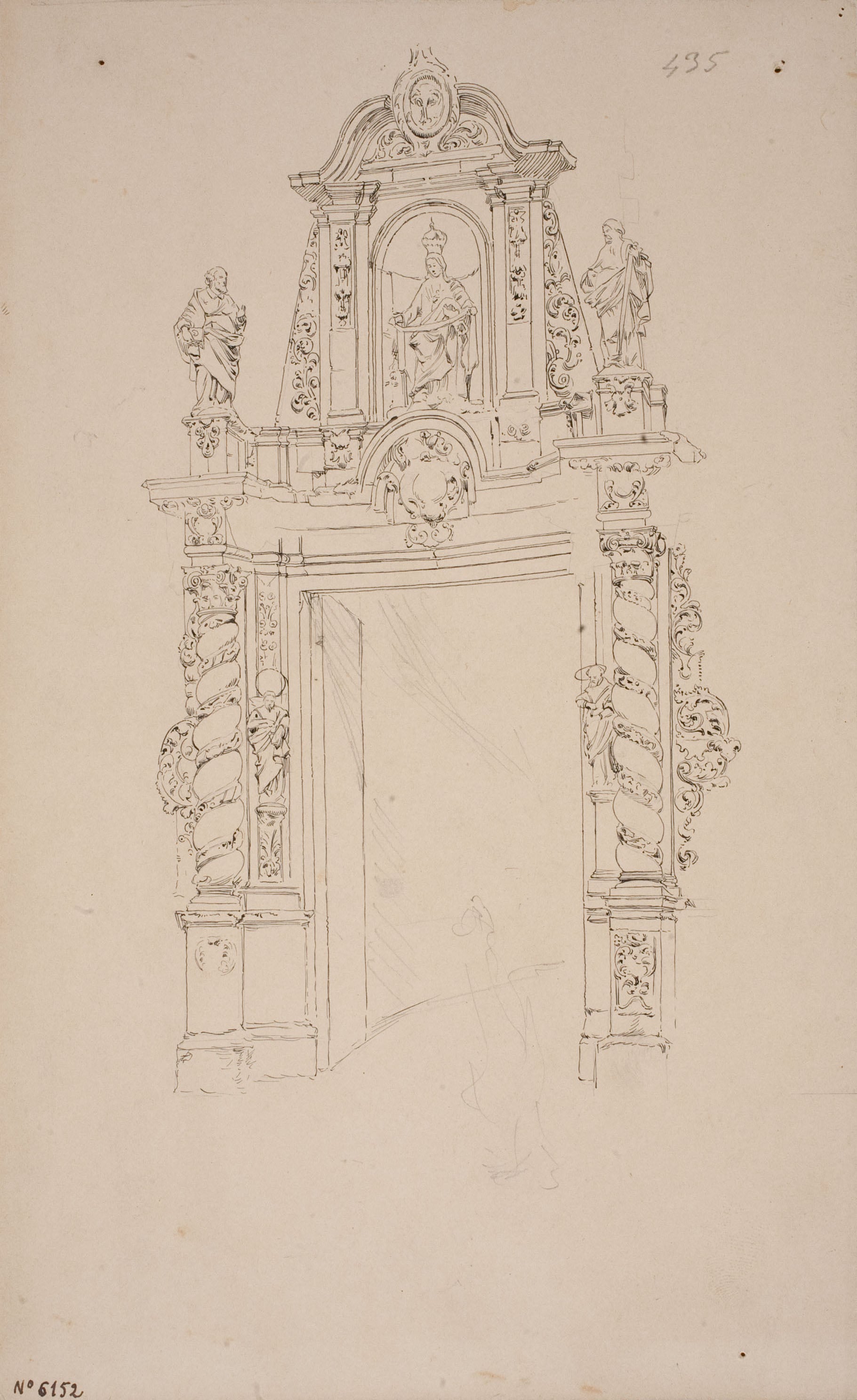 image for: Josep Lluís Pellicer - Porta de l'Olivera, catedral de Tortosa - Cap a 1889
