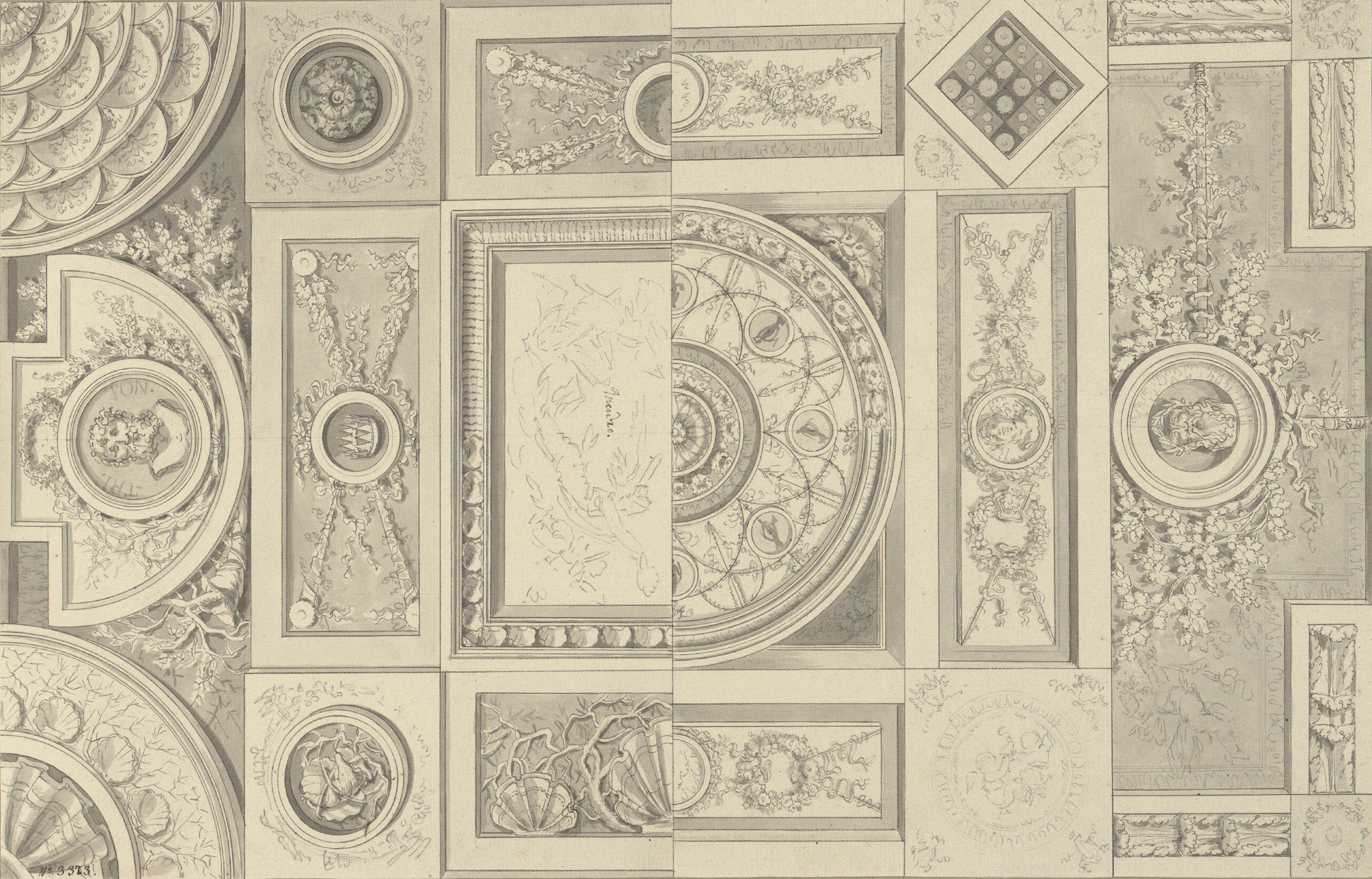 image for: Pau Rigalt - Projecte de decoració de sostre - Cap a 1820-1840