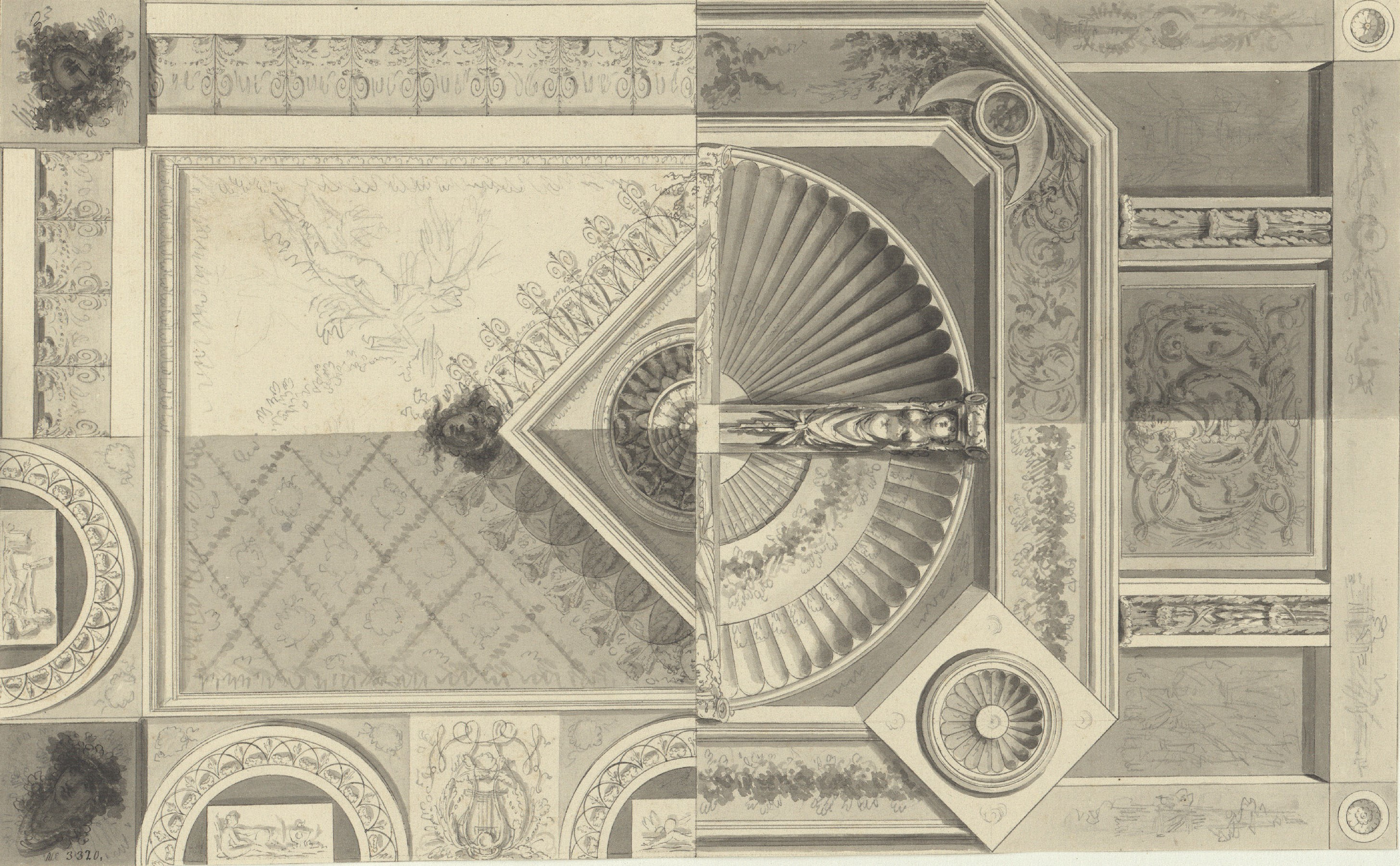 image for: Pau Rigalt - Projecte de decoració de sostre - Cap a 1820-1840