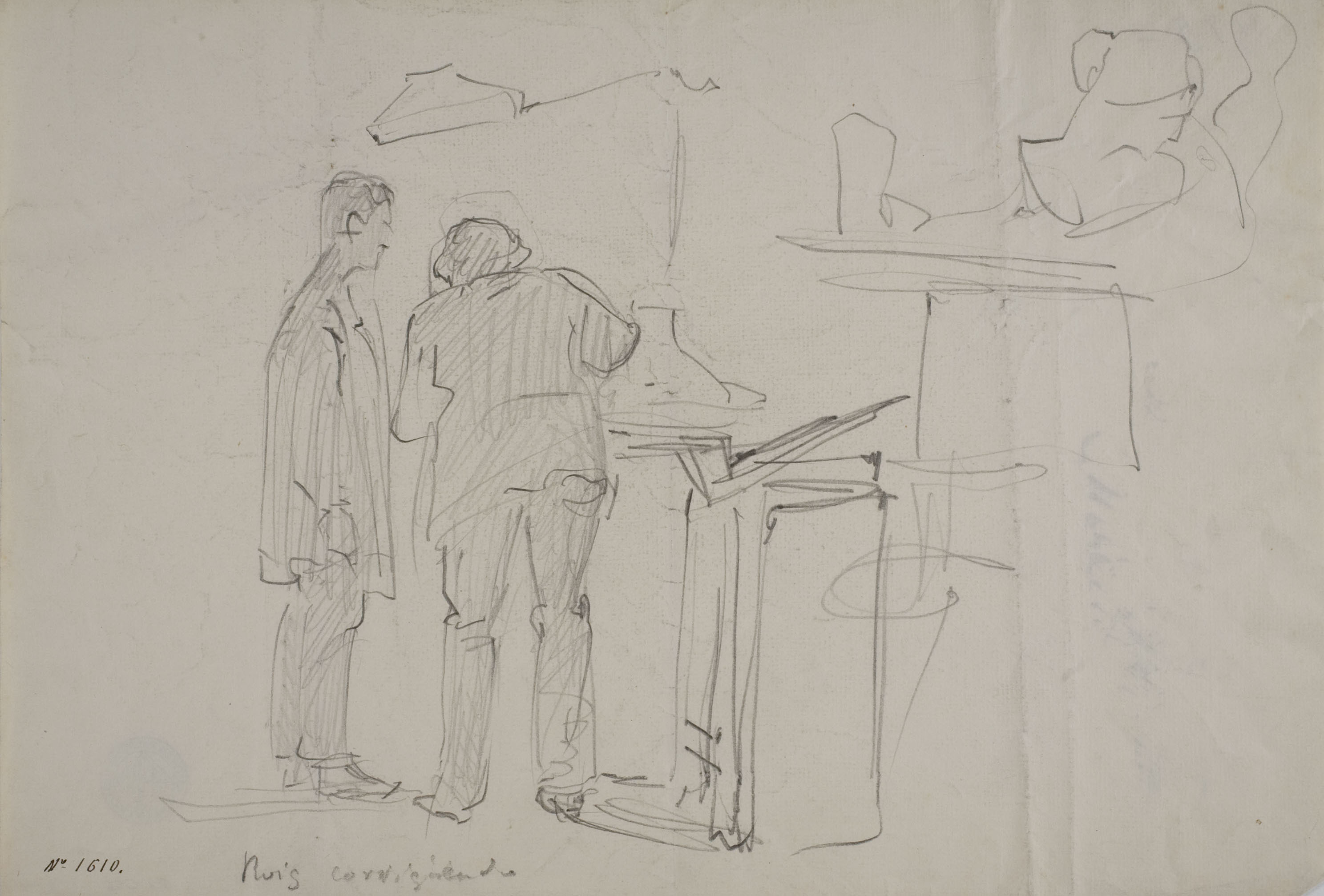 image for: Ramon Martí i Alsina - Roig corregint - Cap a 1845-1850