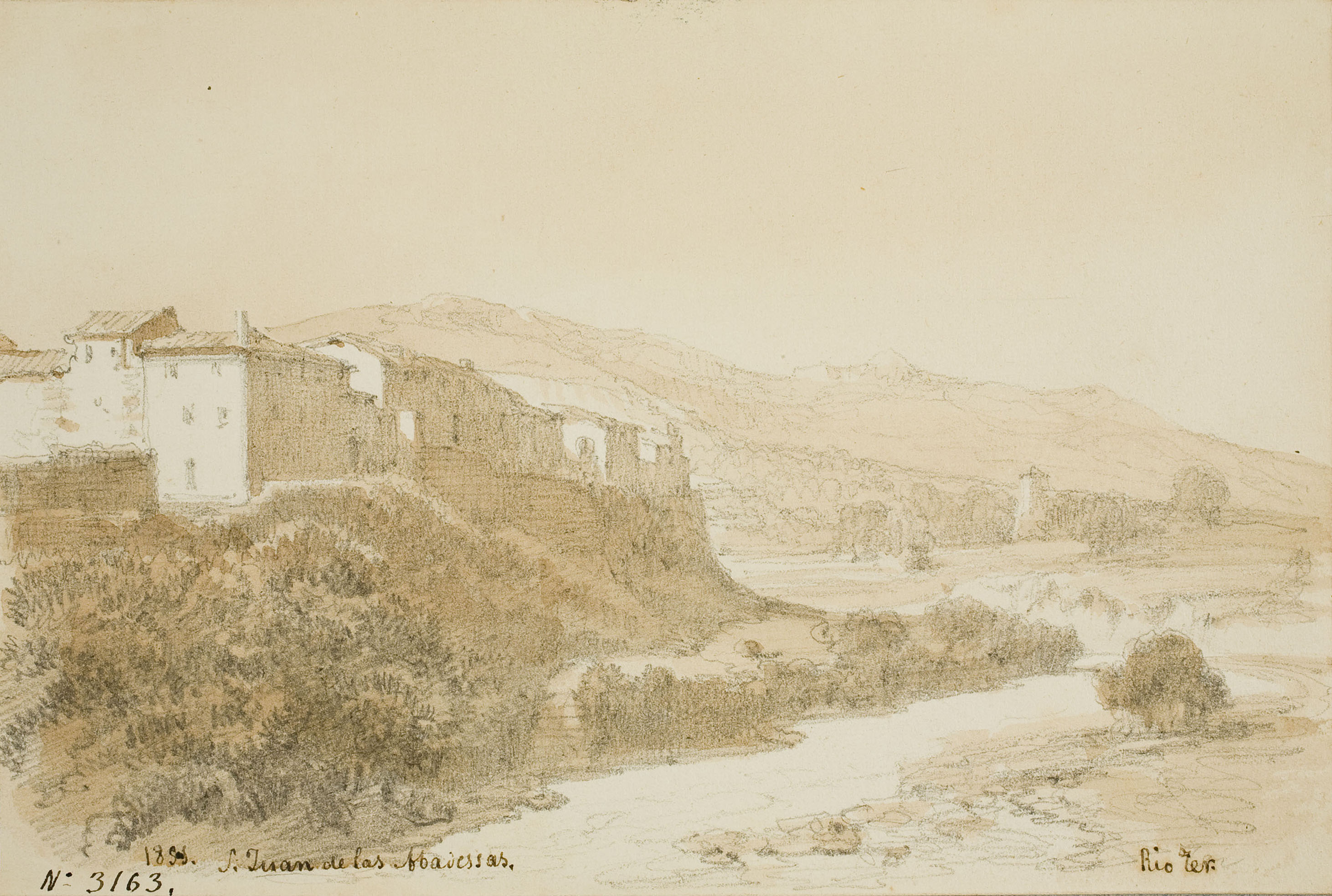 image for: Lluís Rigalt - S. Juan de las Abadessas. Rio Ter - 1851