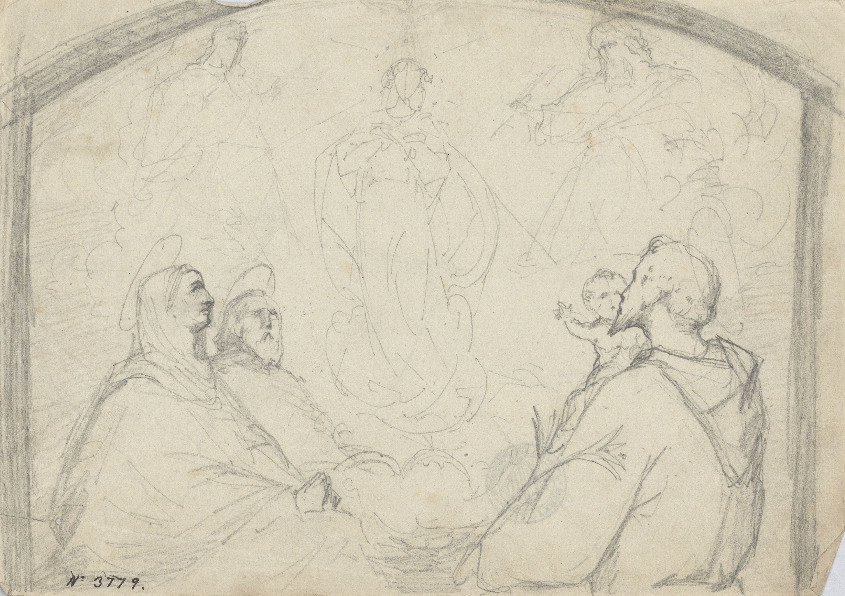 image for: Francesc Torras - Sant Antoni de Pàdua davant la Mare de Déu - Cap a 1864