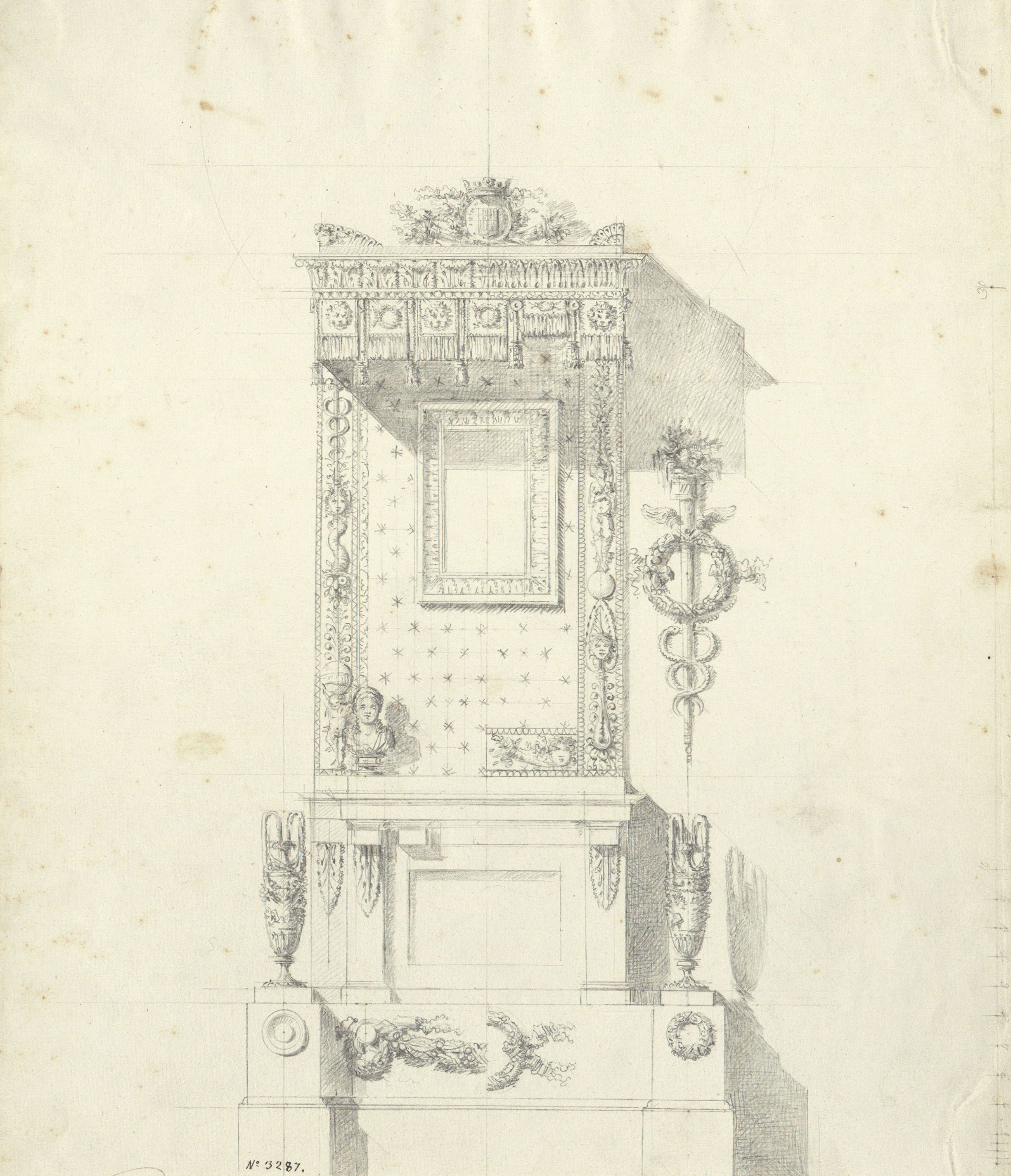 image for: Pau Rigalt - Projecte de decoració per als salons de la Llotja - Cap a 1820-1830