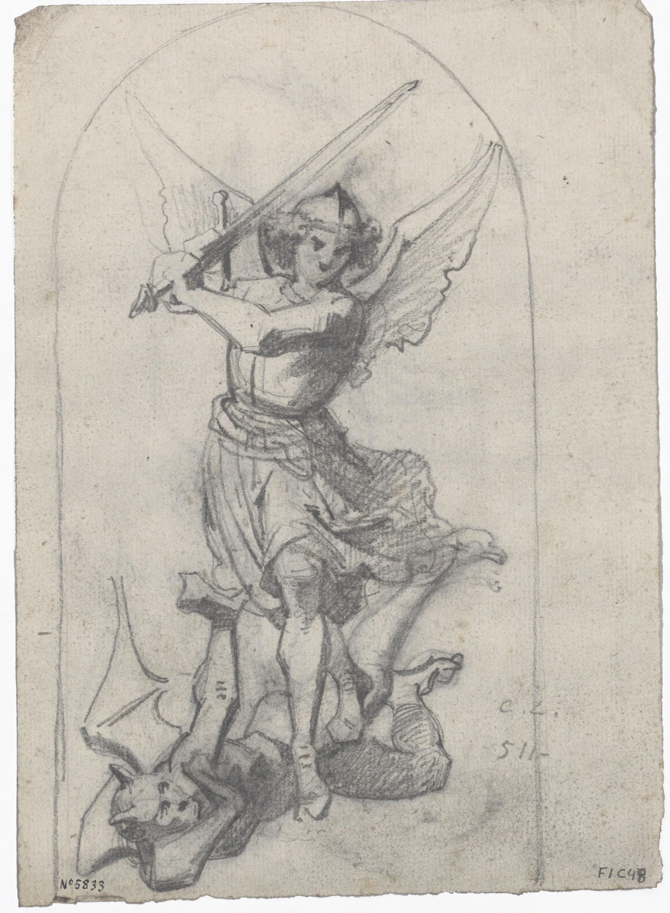 image for: Claudi Lorenzale - Sant Miquel Arcàngel (anvers) / Sant Miquel Arcàngel (revers) - Cap a 1850-1870