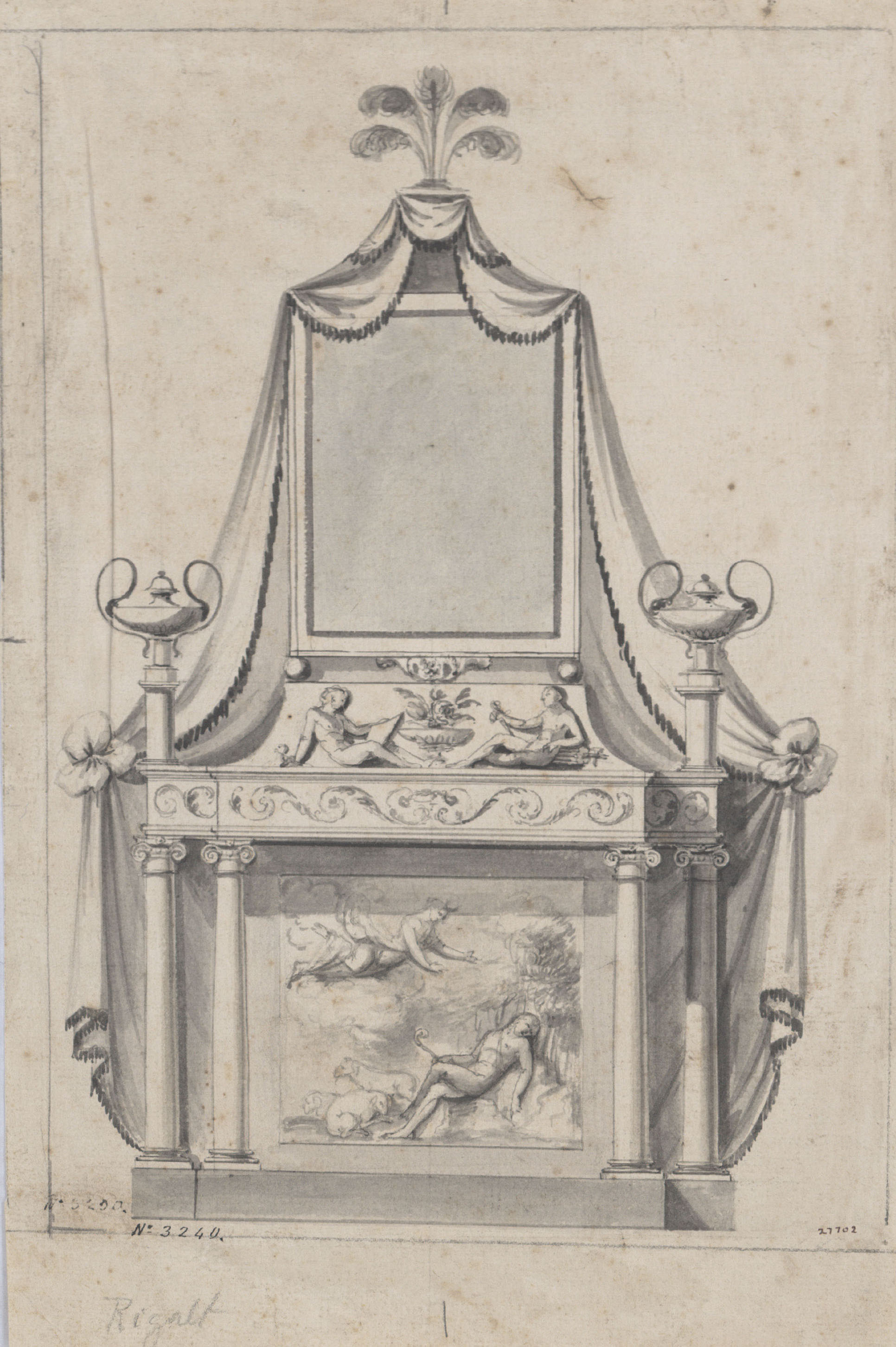 image for: Pau Rigalt - Projecte de tocador estil imperi - Cap a 1800-1810