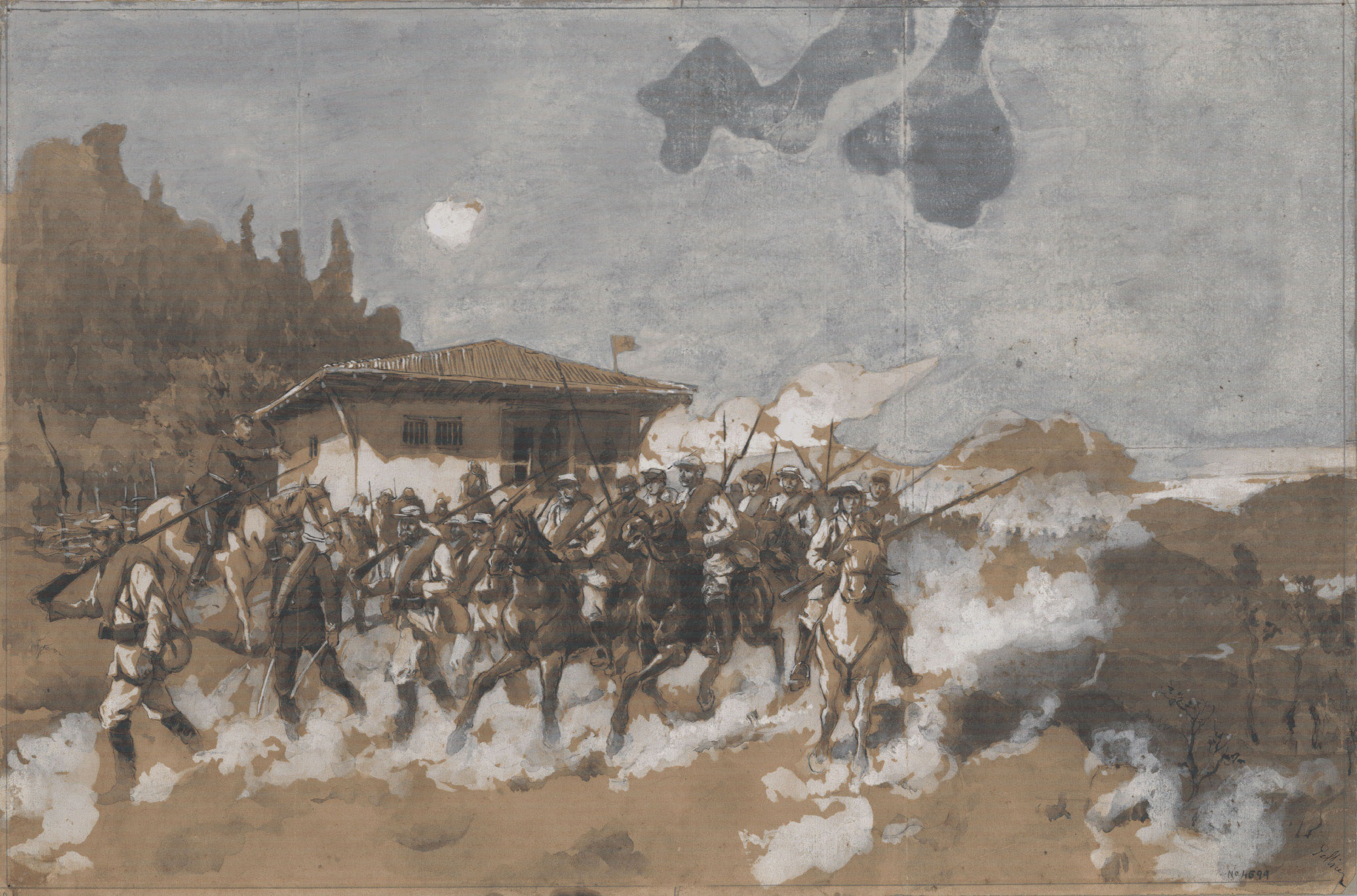 image for: Josep Lluís Pellicer - Pas de la cavalleria - 1877