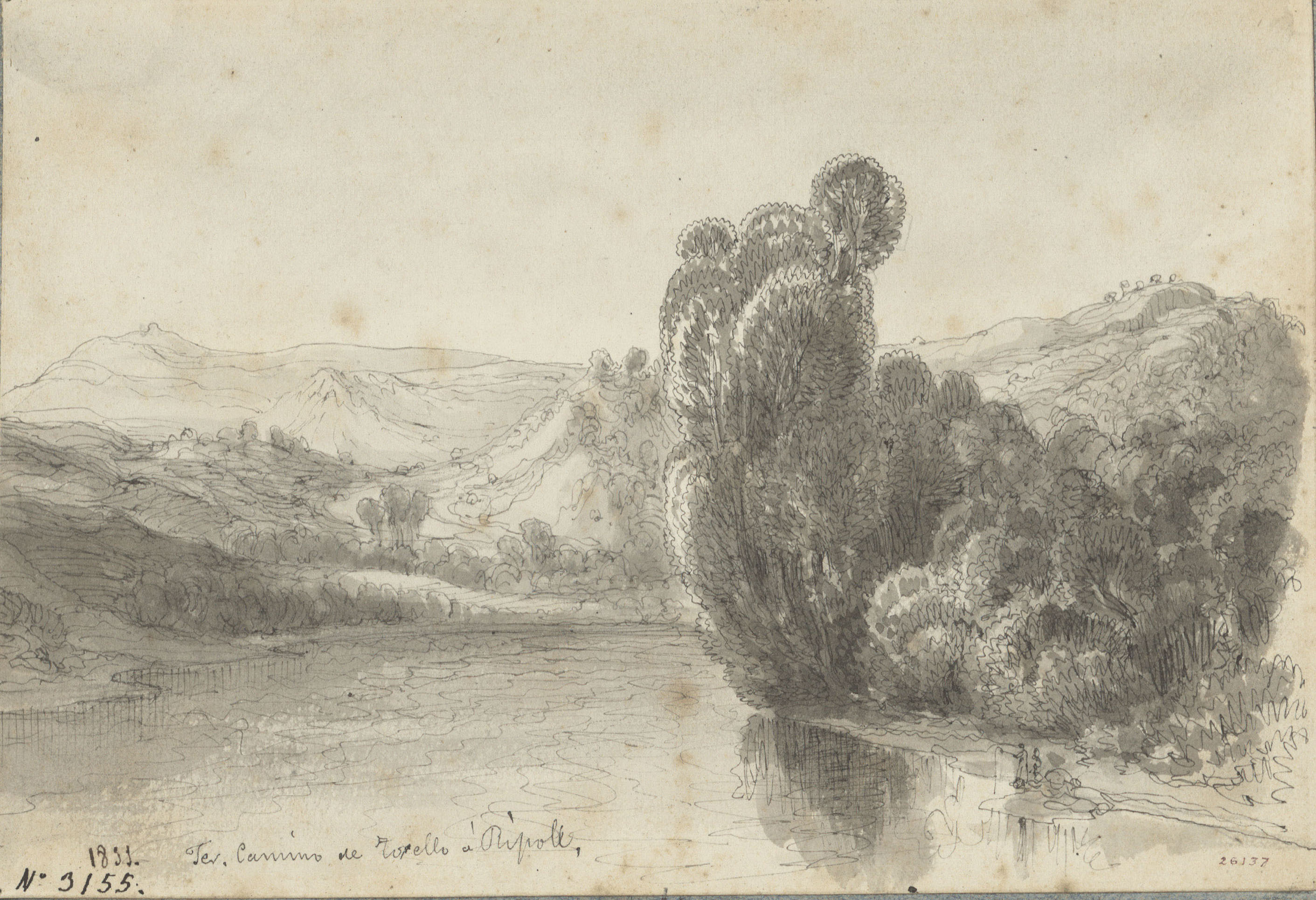 image for: Lluís Rigalt - Ter camino de Torelló a Ripoll - 1851