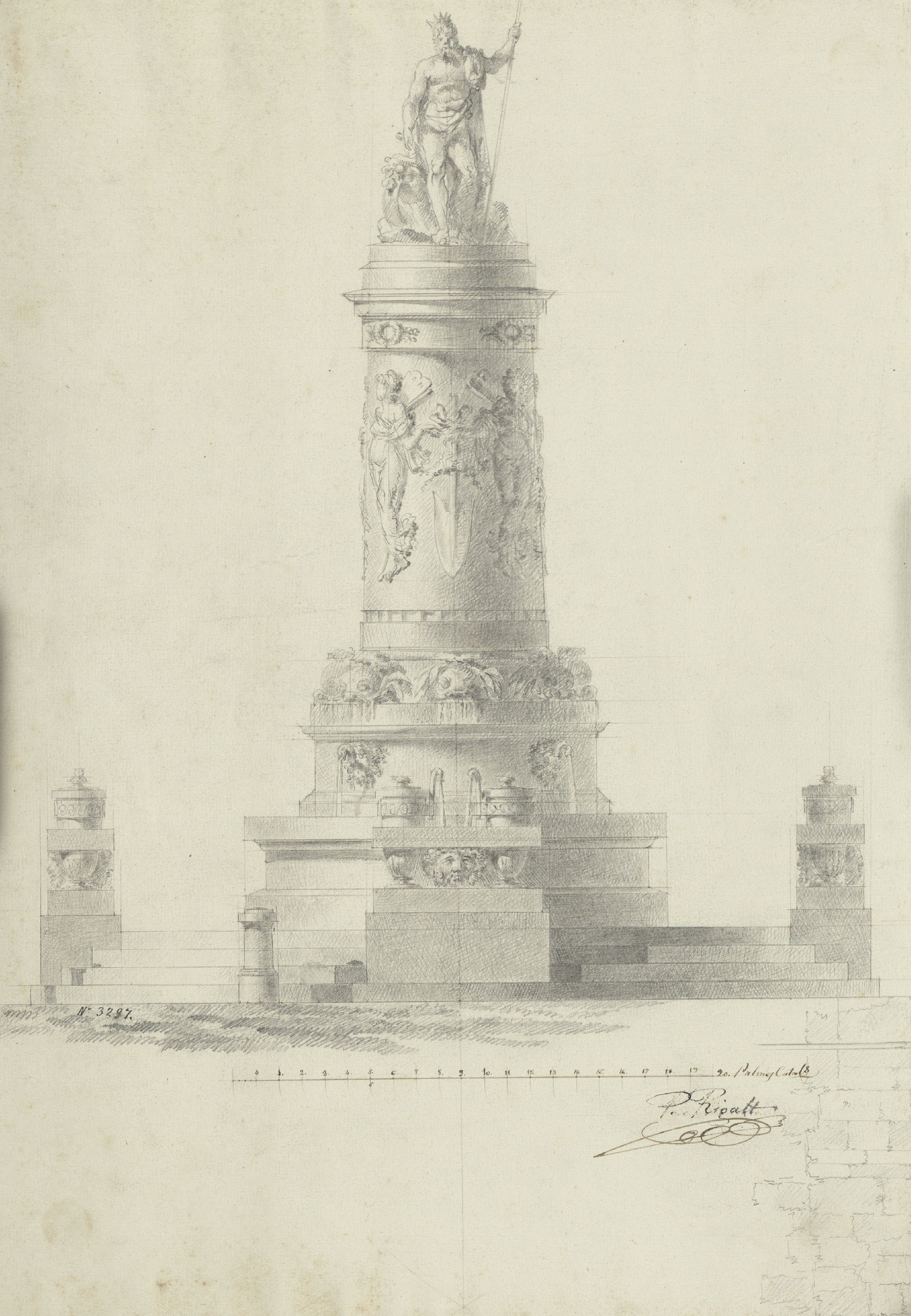 image for: Pau Rigalt - Projecte de font monumental - Cap a 1830-1840