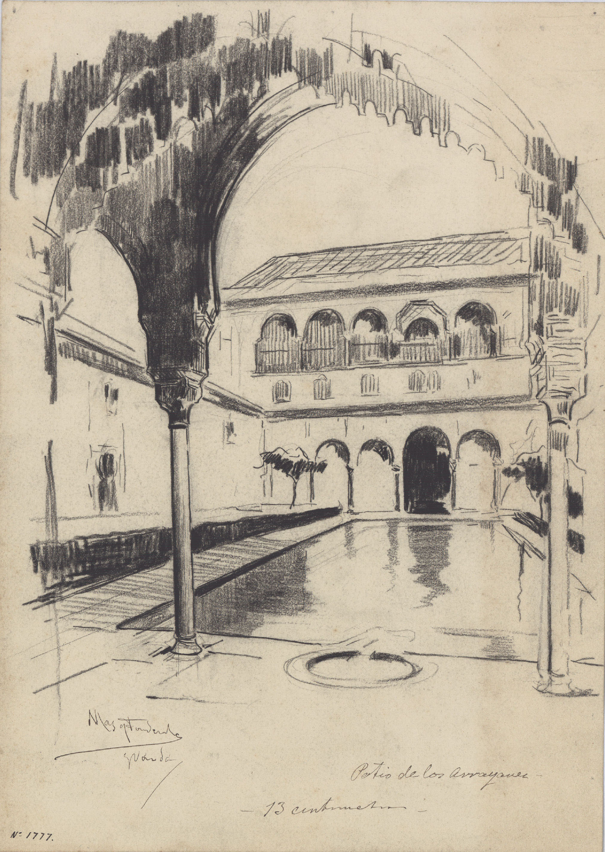 image for: Arcadi Mas i Fondevila - Patio de los Arrayanes - 1895