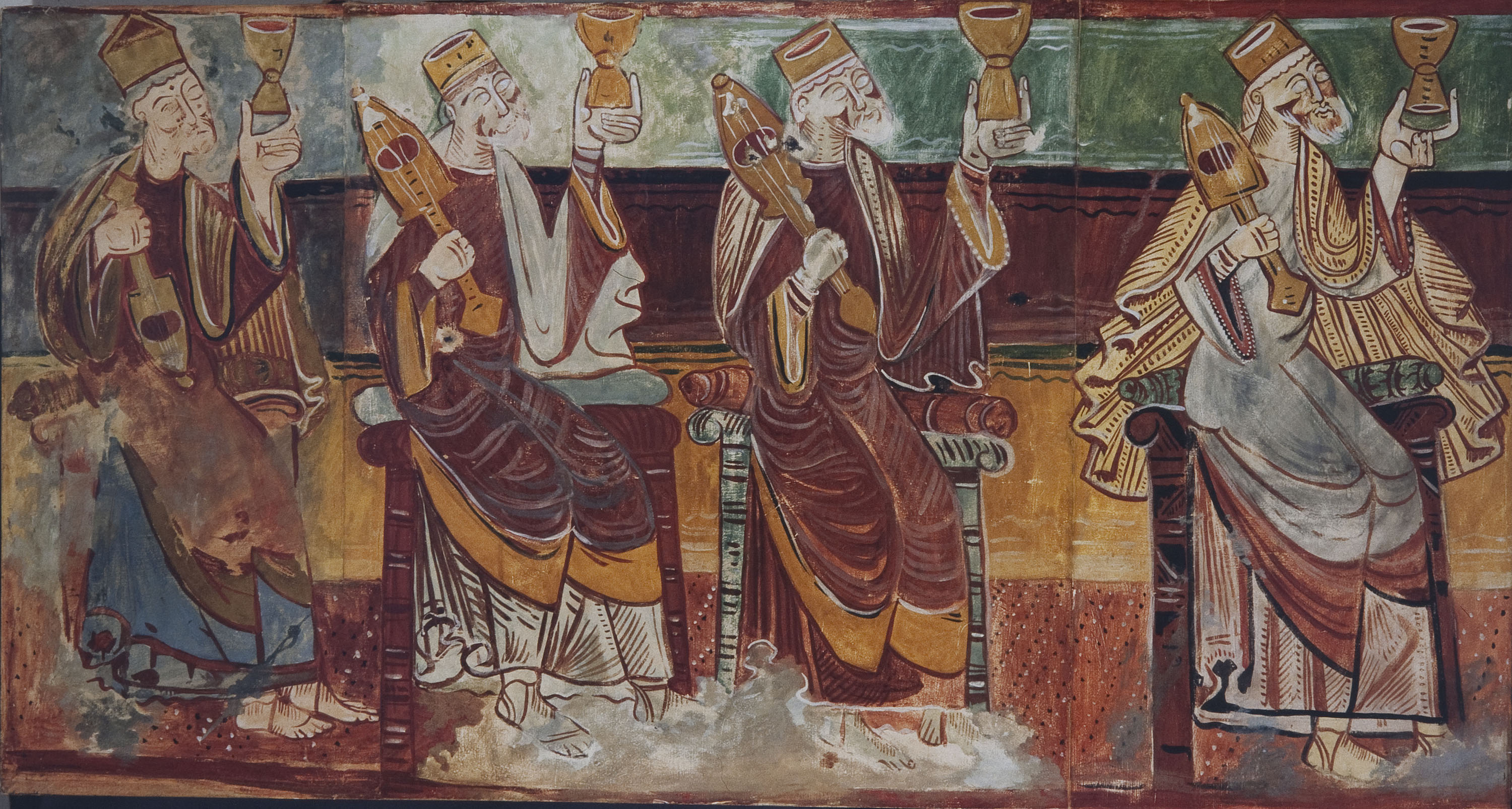image for: Jaume Llongueras - Reproducció de les pintures de l&#039;absis de Sant Martí de Fonollar. Ancians de l&#039;Apocalipsi - 1908