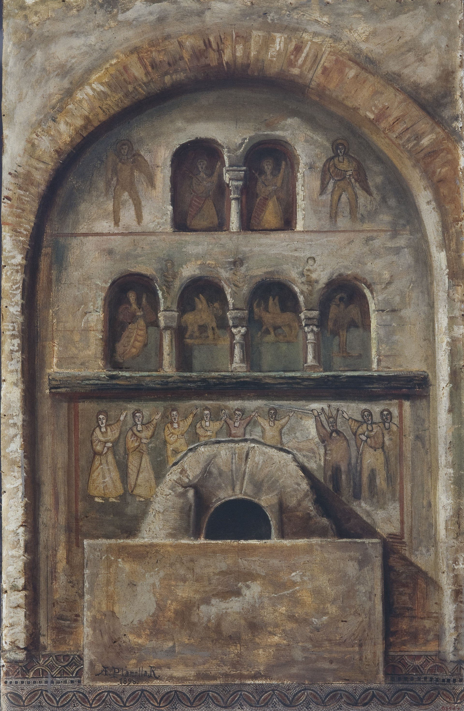 image for: Alexandre Planella Roure - Reproducció del retaule de Sant Pere de Terrassa - 1898