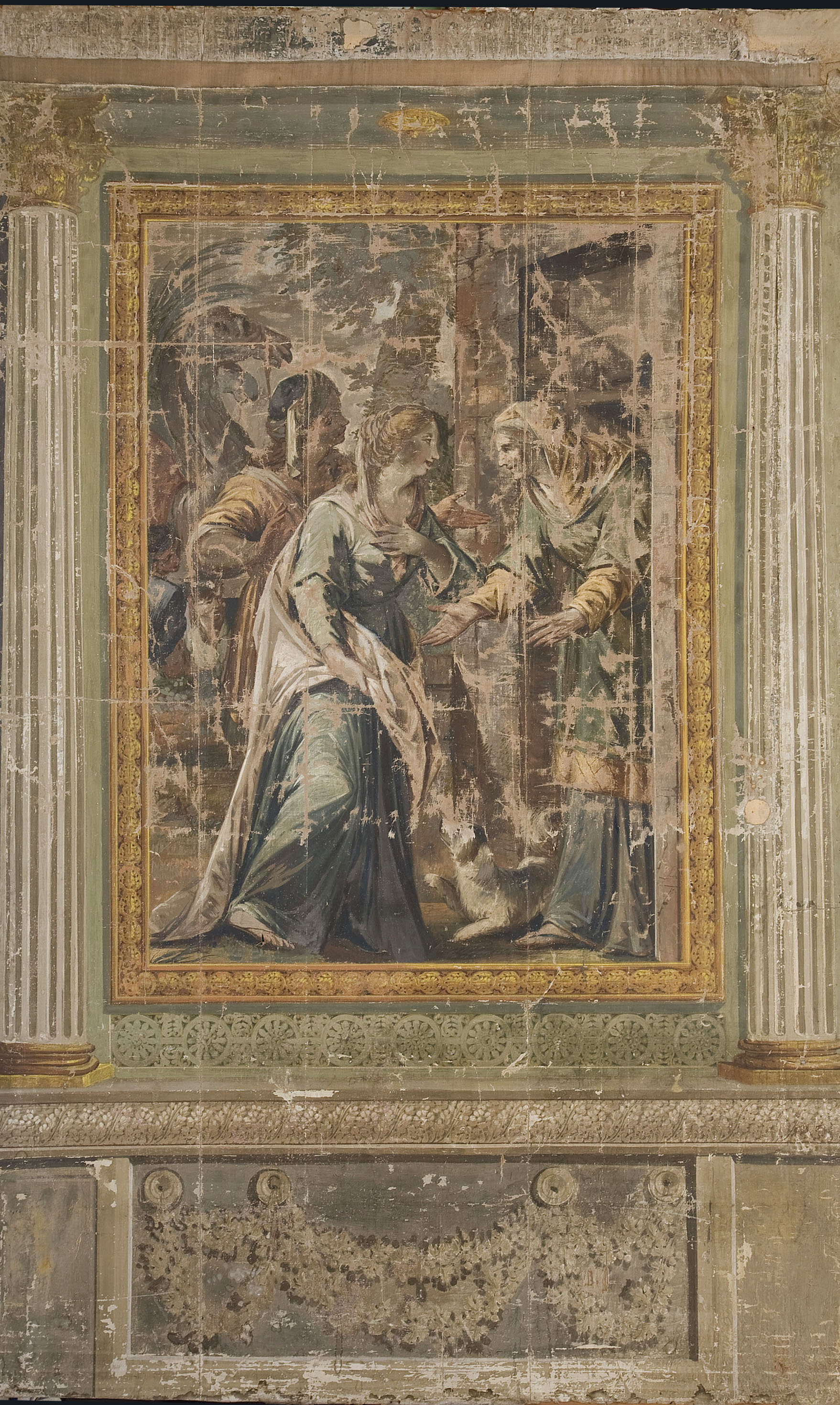image for: Francesc Pla Duran dit El Vigatà - Sala Bíblica (Casa Claros o Serra). Tobies presenta la seva esposa als seus pares - Últim quart del segle XVIII