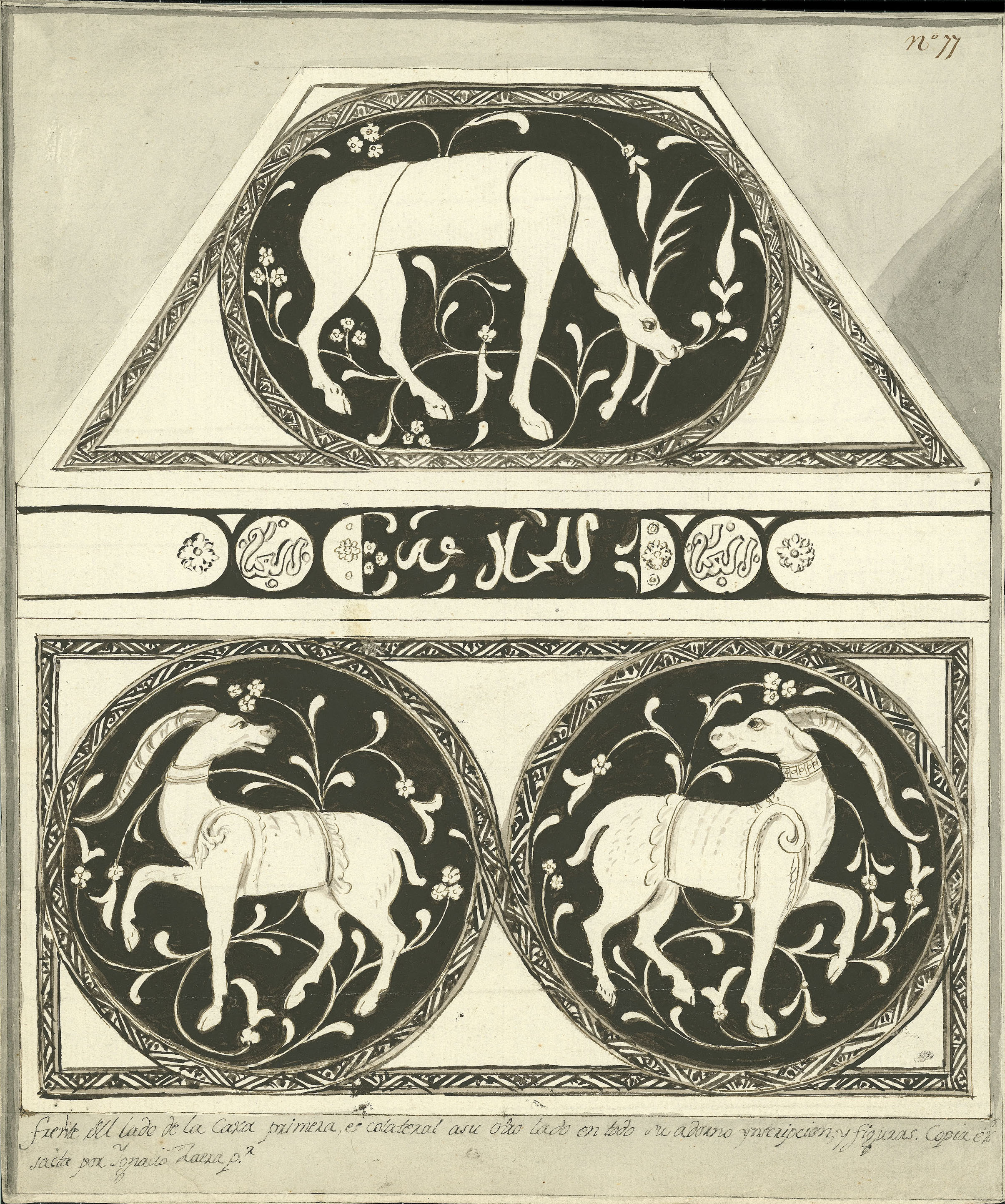 image for: I. Laera - Vista lateral d&#039;una de les arquetes àrabs trobades a la catedral de Tortosa - Cap a 1801-1803