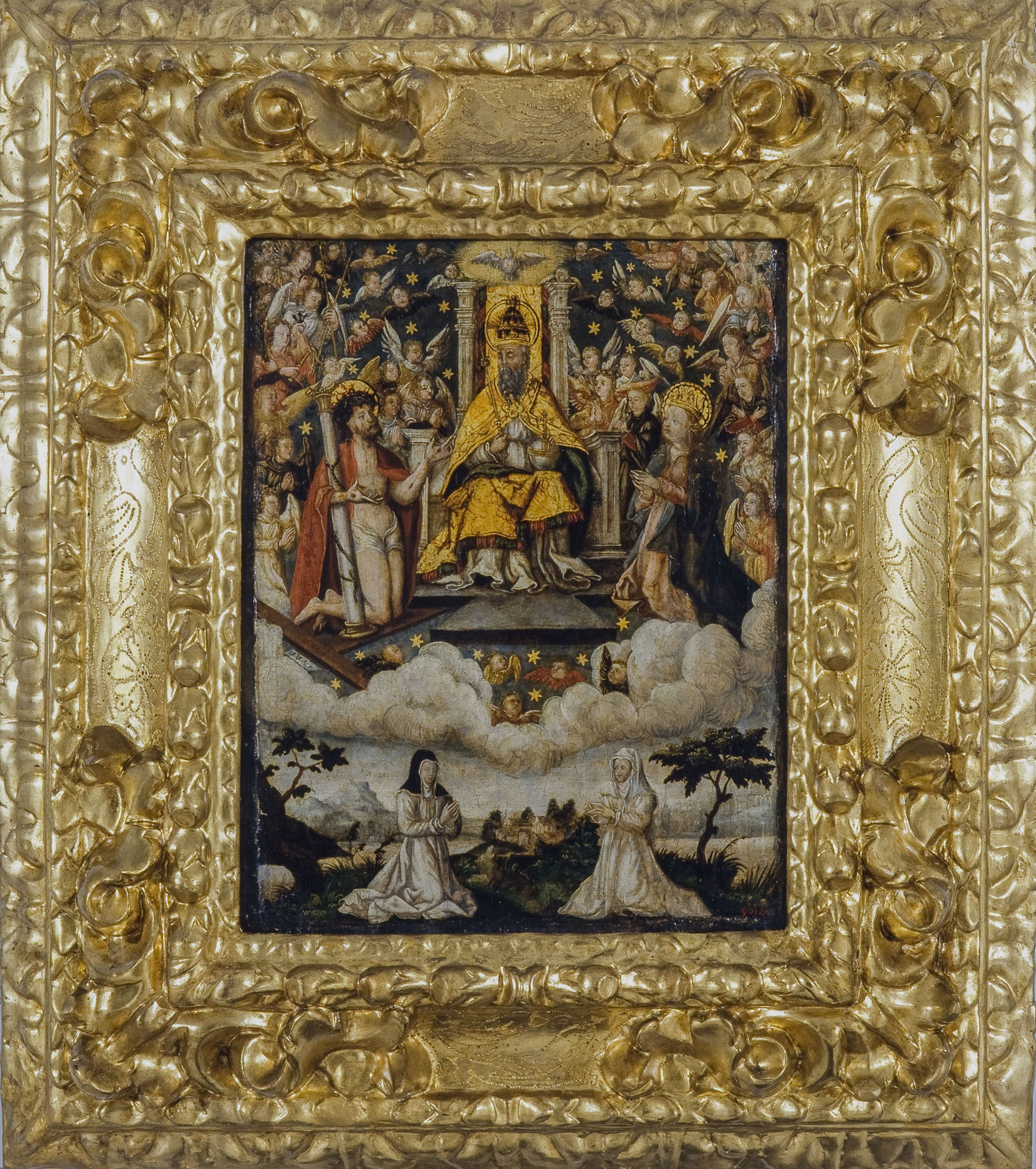 image for: Anònim. Castella - Santíssima Trinitat amb donants - Entre 1540-1570