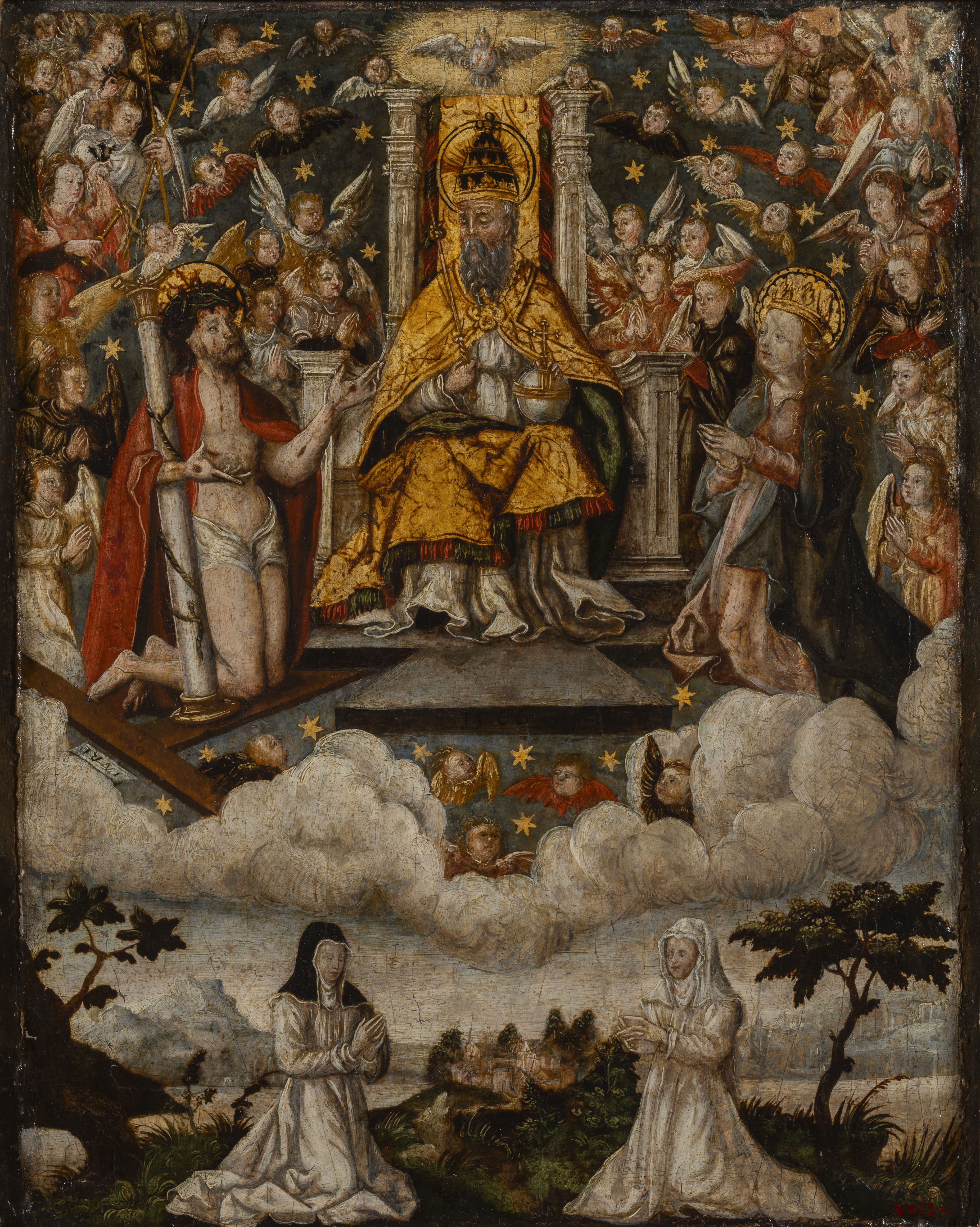 image for: Anònim. Castella - Santíssima Trinitat amb donants - Entre 1540-1570