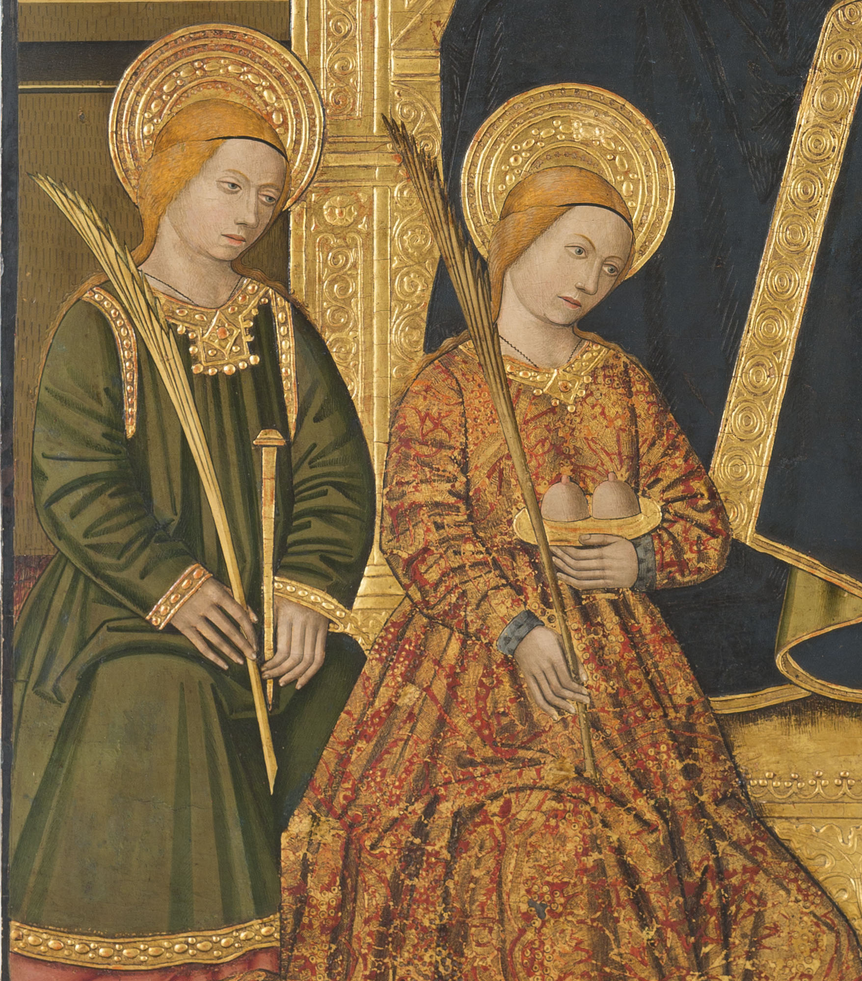 image for: Domingo Ram - Mare de Déu amb el Nen envoltada de santes màrtirs i àngels cantors - Cap a 1477 [2]