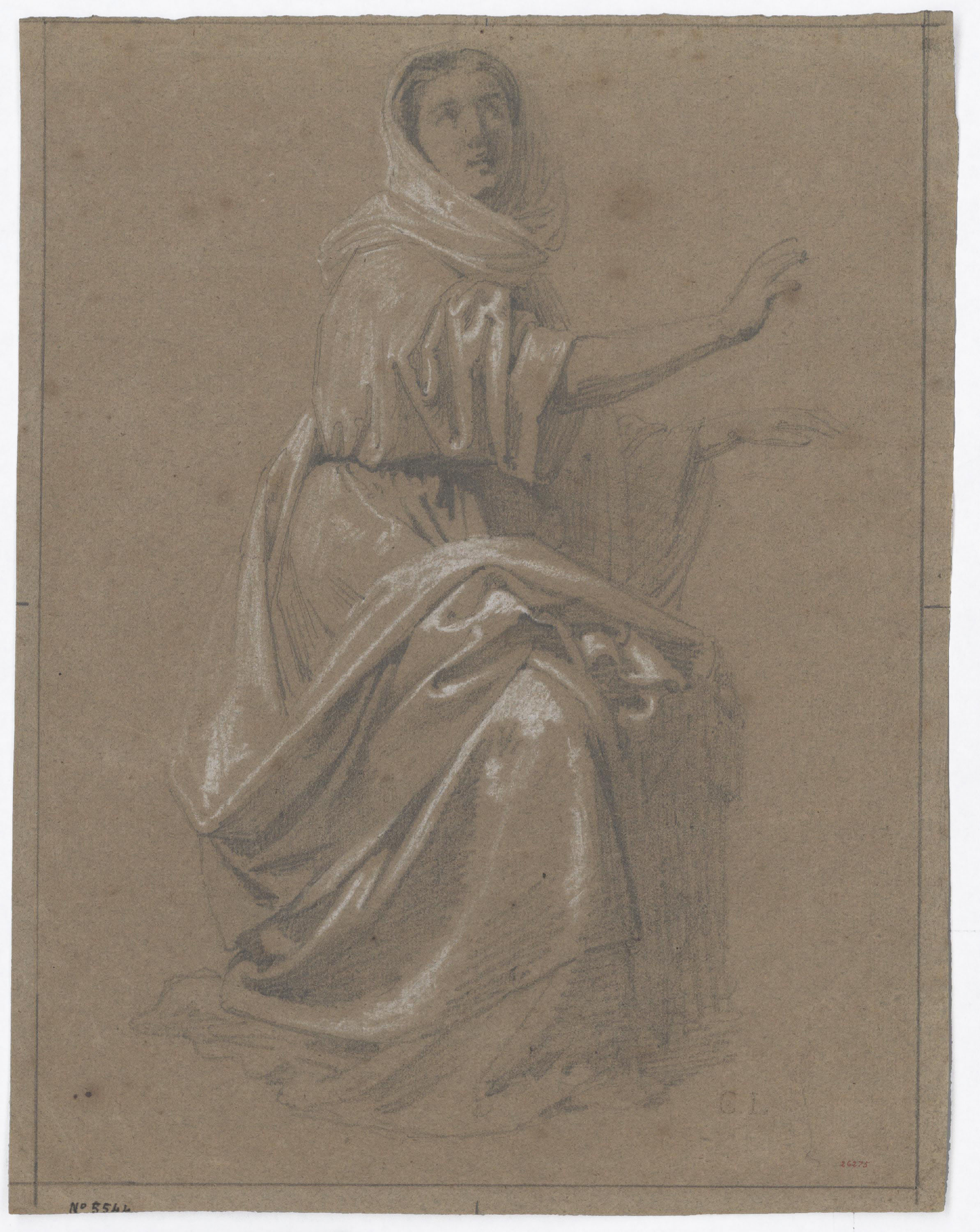 image for: Claudi Lorenzale - Dona asseguda - Cap a 1850-1870