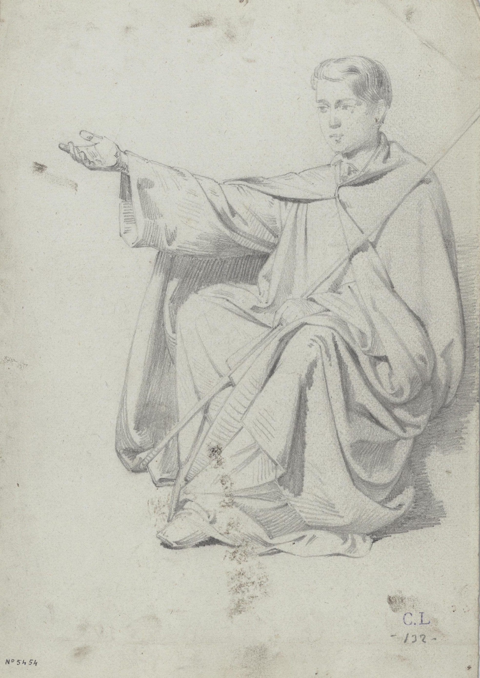 image for: Claudi Lorenzale - Home assegut - Cap a 1850-1870