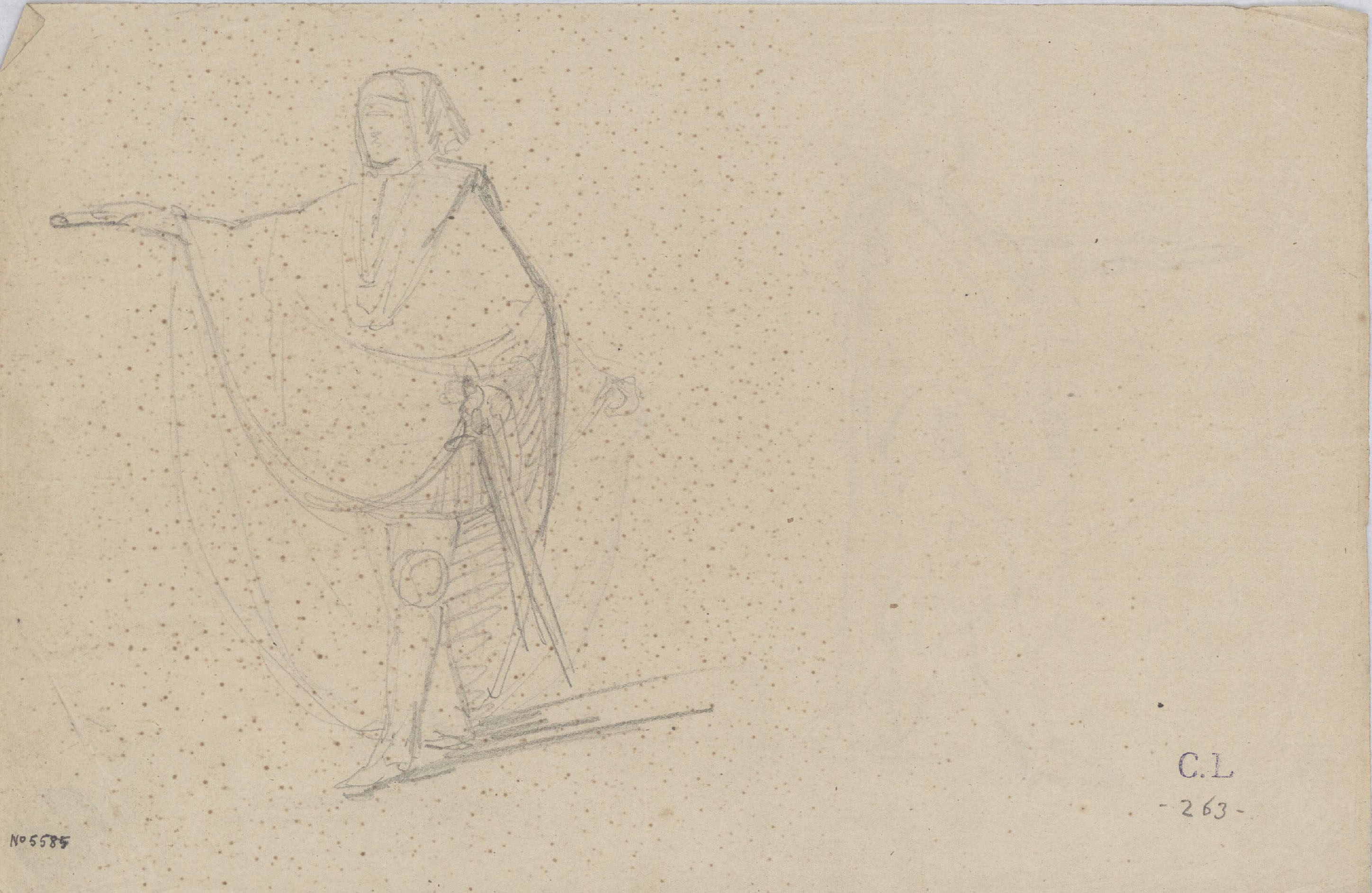 image for: Claudi Lorenzale - Estudi d&#039;un ambaixador de la Diputació de Barcelona (anvers) / Estudis d&#039;un ambaixador de la Diputació de Barcelona (revers) - Cap a 1870