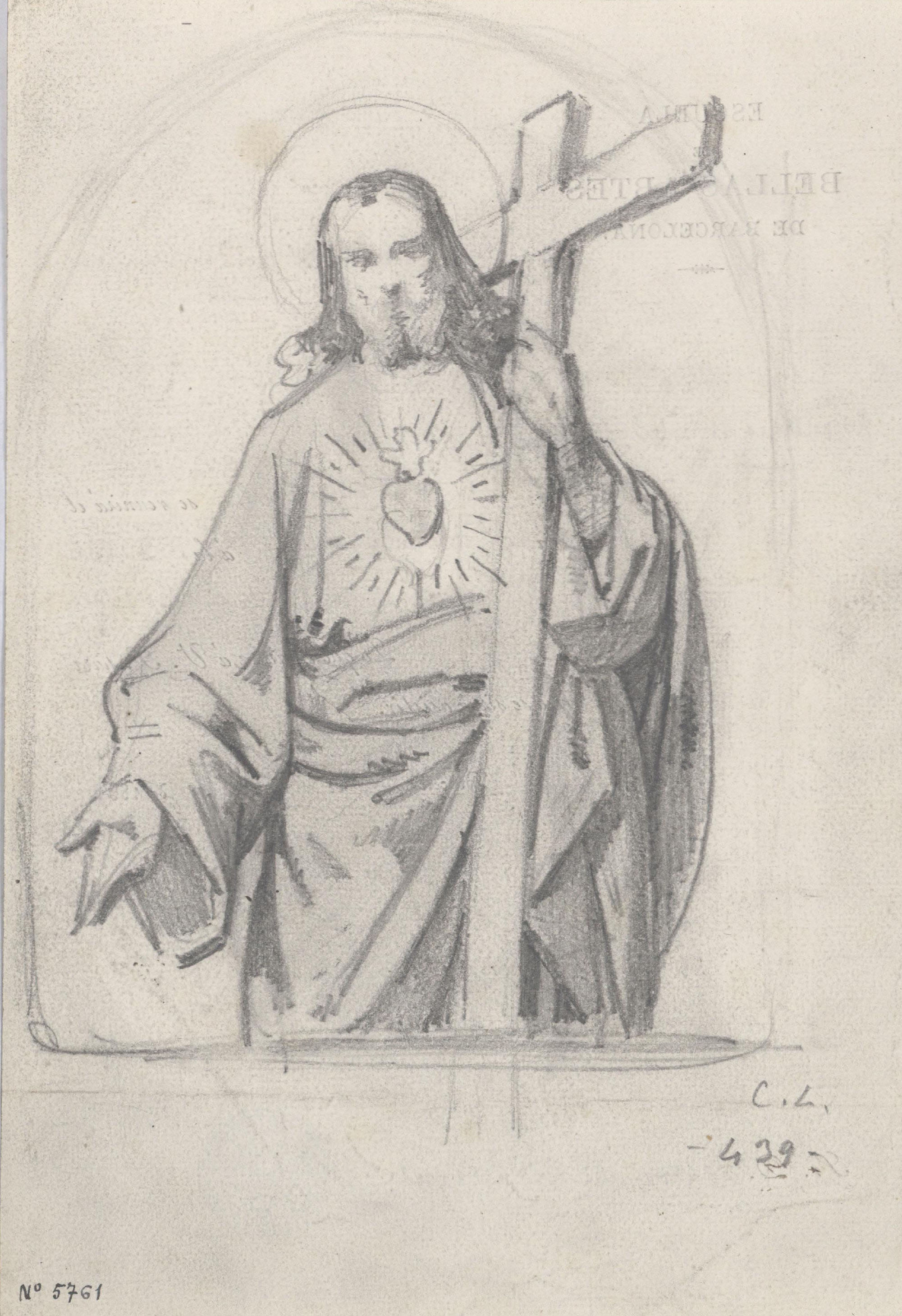 image for: Claudi Lorenzale - Sagrat Cor de Jesús - Cap a 1866