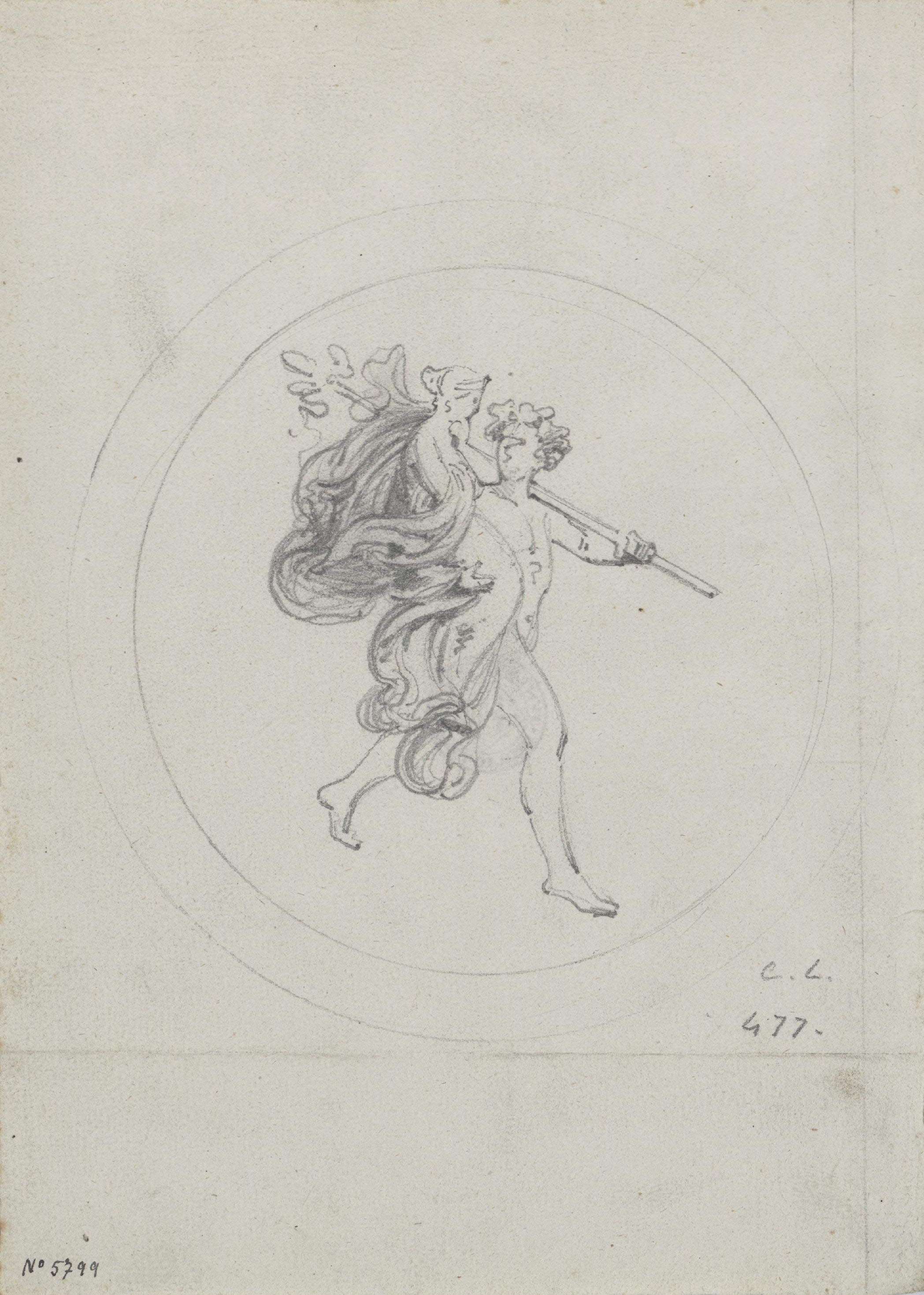 image for: Claudi Lorenzale - Plafó decoratiu d&#039;assumpte mitològic - Cap a 1850-1870