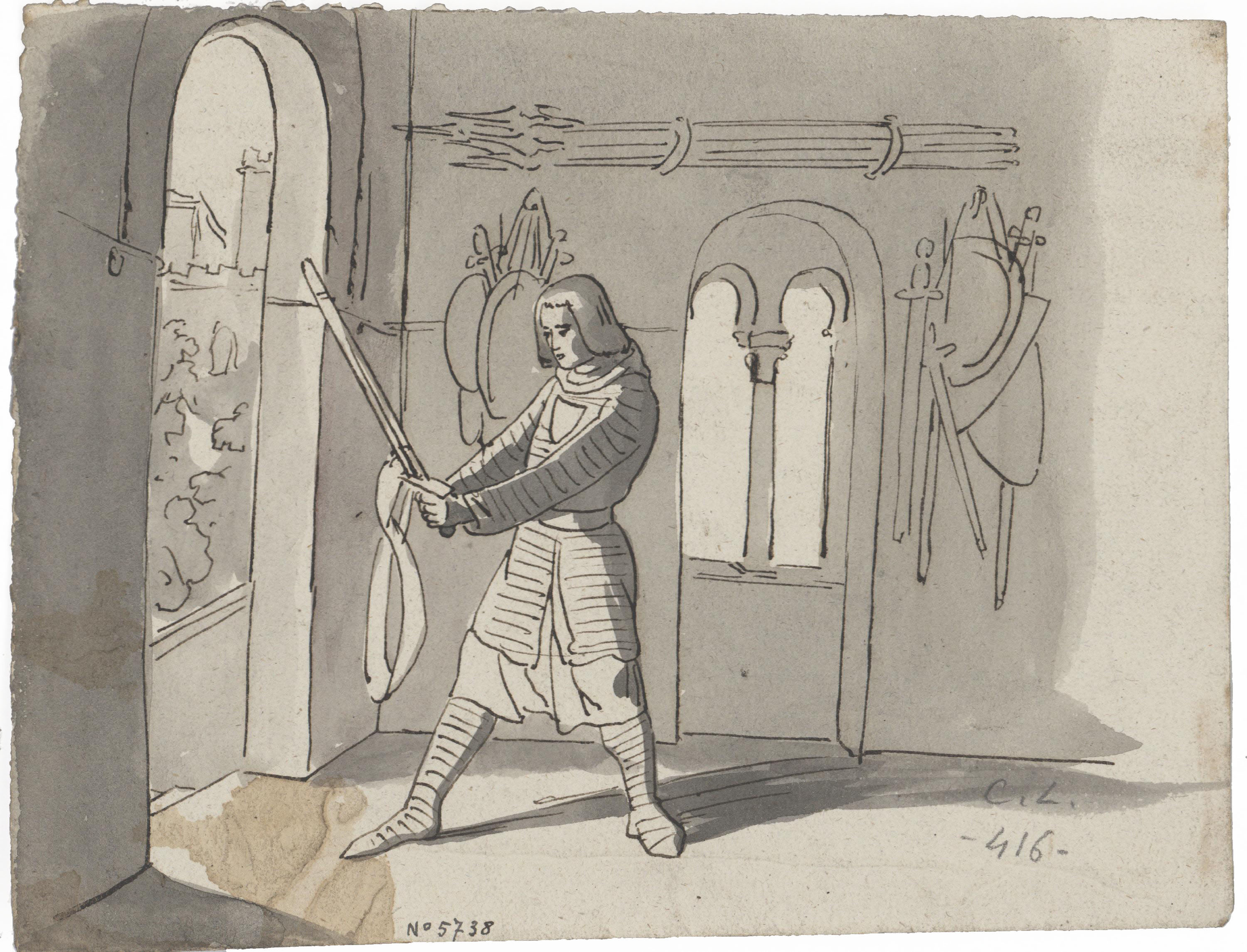 image for: Claudi Lorenzale - Jurament de l&#039;espasa. Episodi pertanyent al Cantar del Mio Cid - Cap a 1850-1860