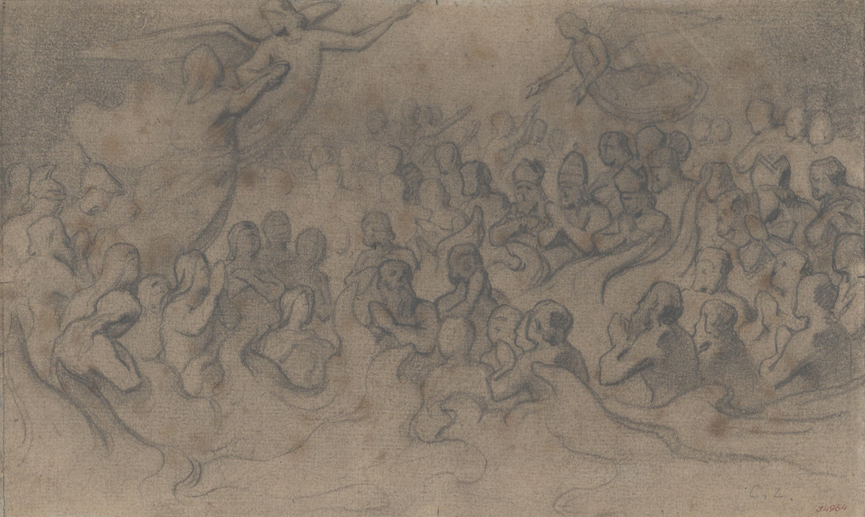 image for: Claudi Lorenzale - Àngels alliberant ànimes del Purgatori - Cap a 1850-1870