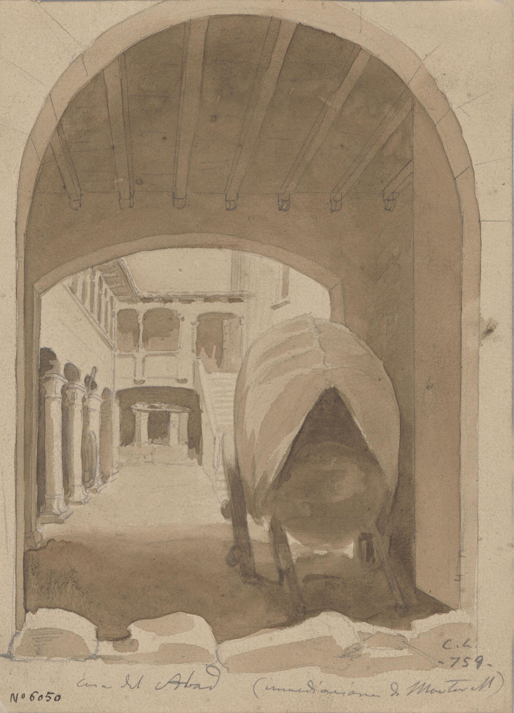 image for: Claudi Lorenzale - Casa de l&#039;Abad - Cap a 1840-1850