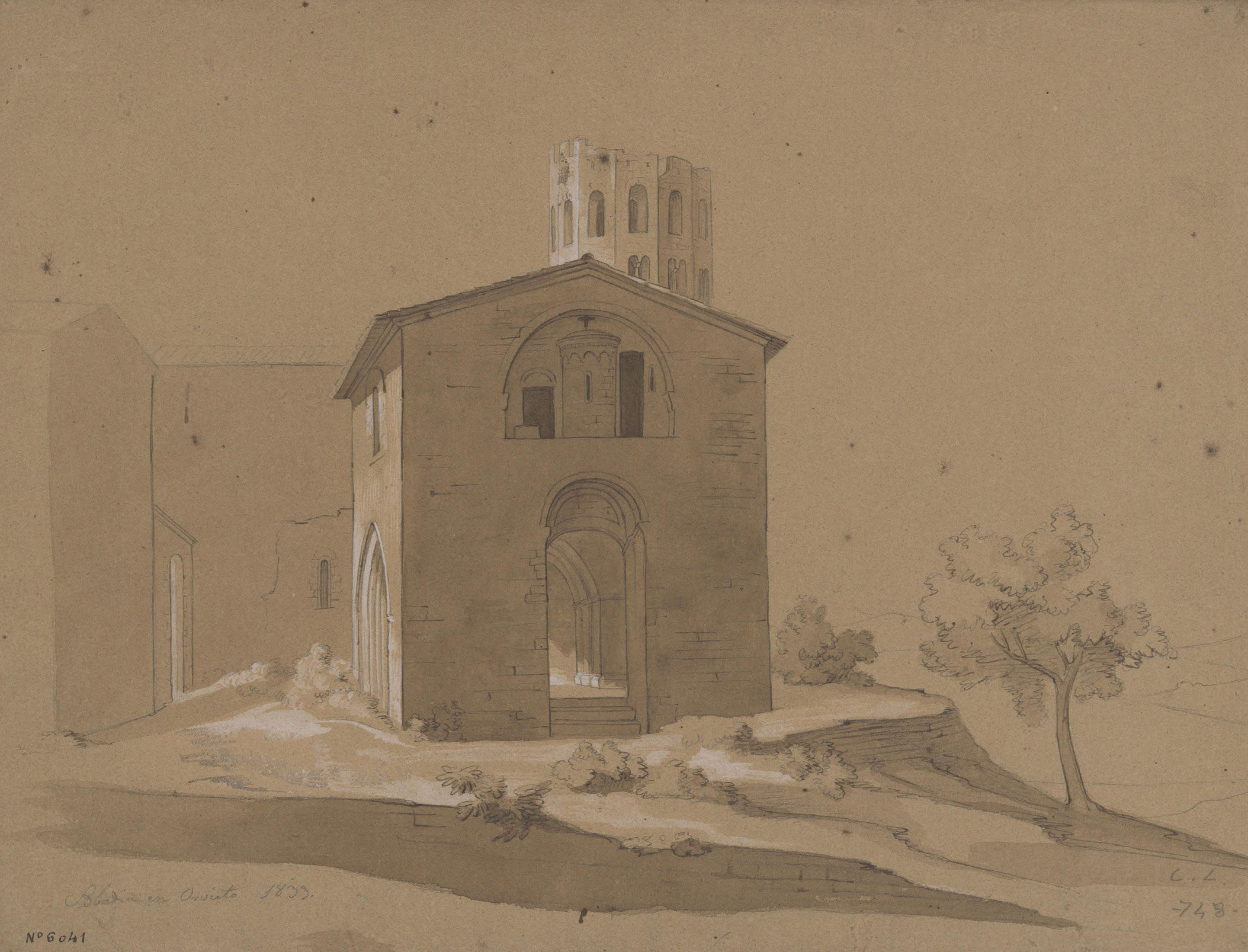 image for: Claudi Lorenzale - Abadia d&#039;Orvieto - 1839