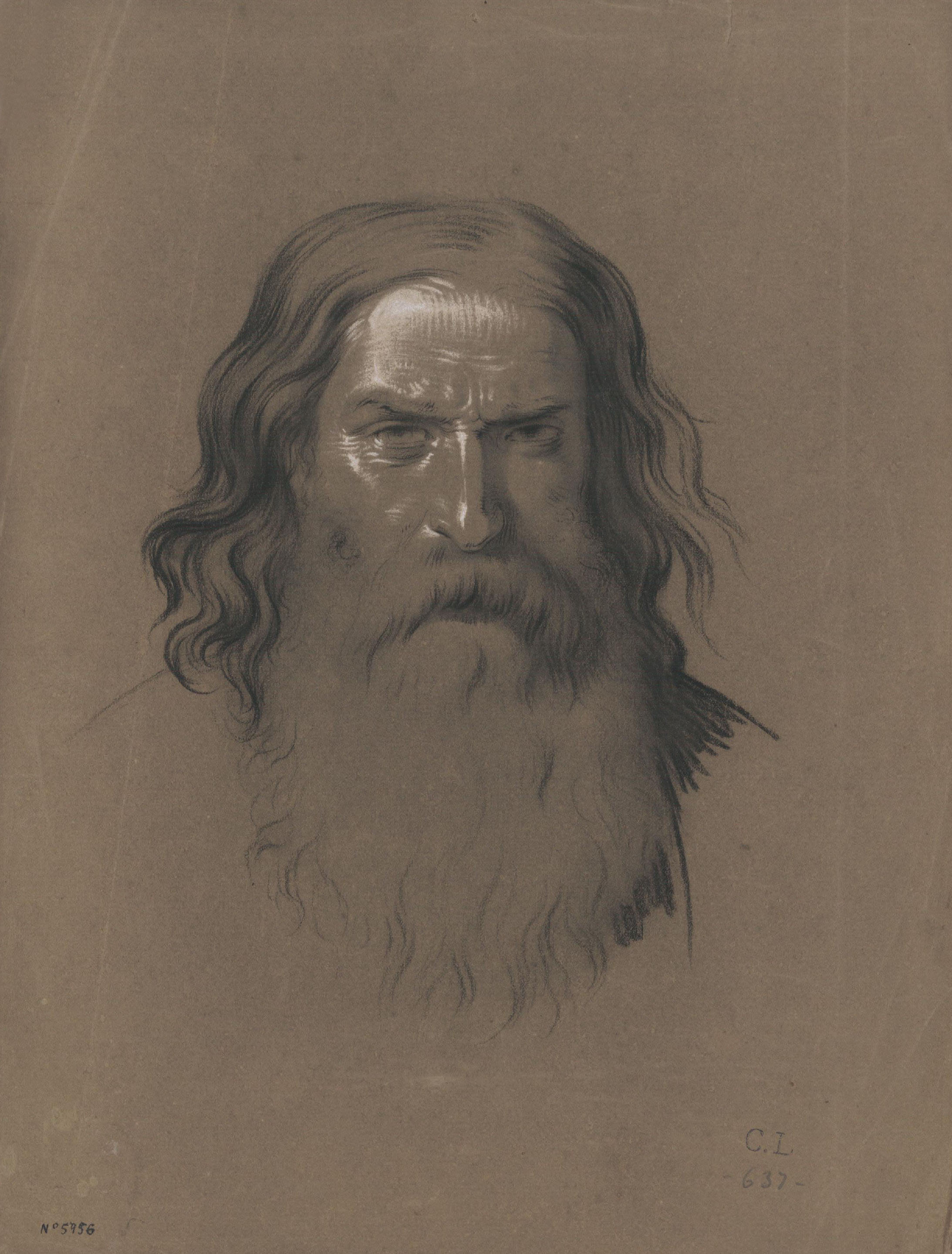 image for: Claudi Lorenzale - Cap masculí - Cap a 1839-1840