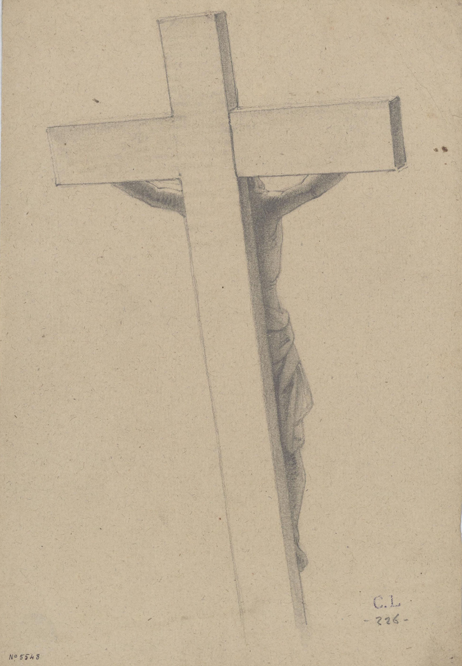 image for: Claudi Lorenzale - Crist clavat a la Creu, vist pel darrere - Cap a 1850-1860