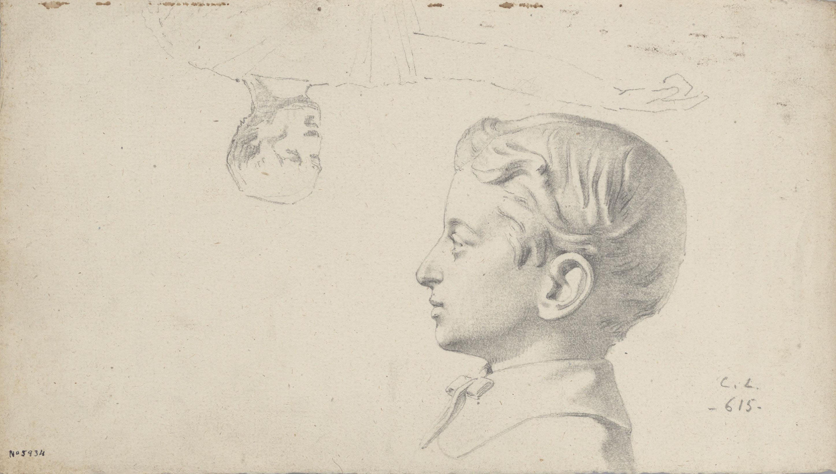 image for: Claudi Lorenzale - Cap de jove - Cap a 1840-1860