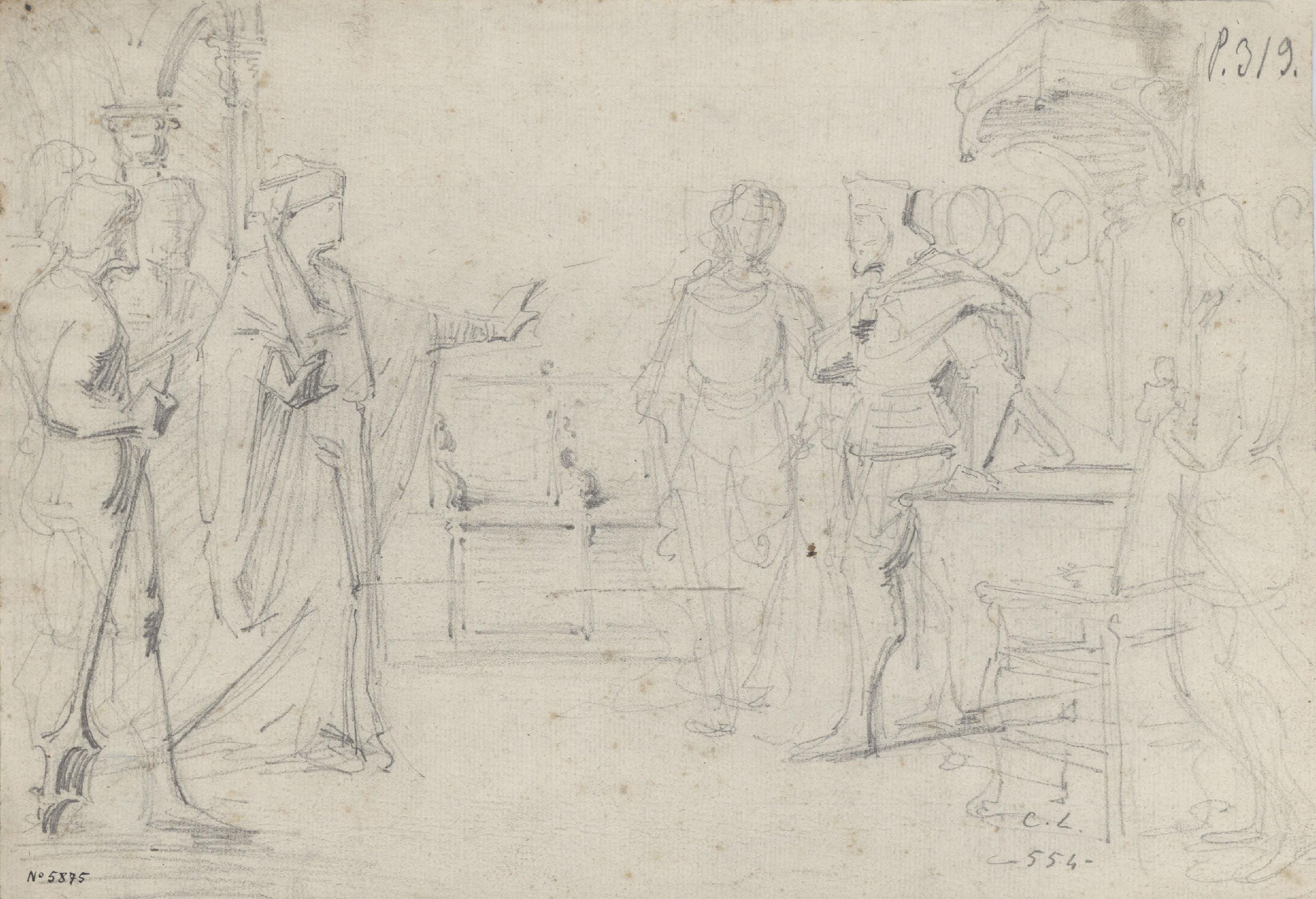 image for: Claudi Lorenzale - Còpia del llibre d&#039;Antoni de Bofarull «L&#039;orfaneta de Menargues o Catalunya agonitzant» - Cap a 1862