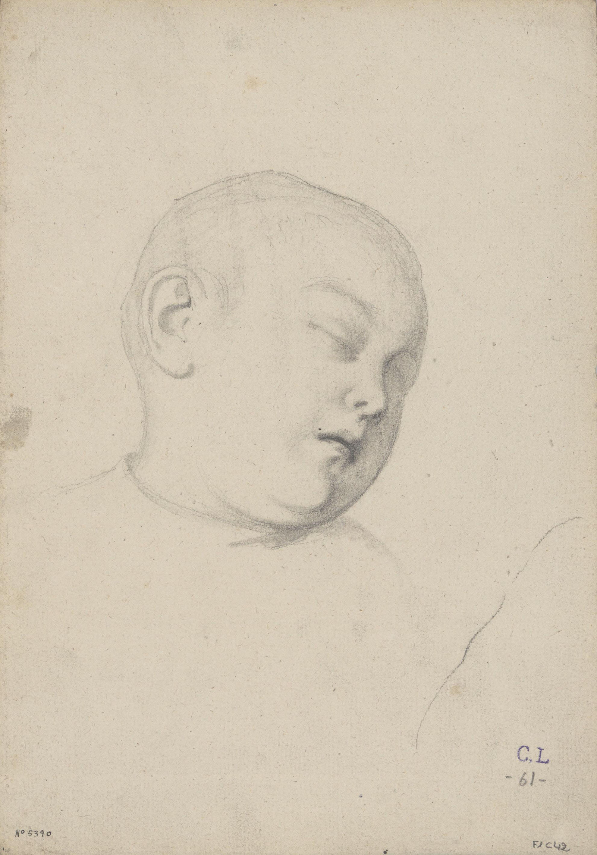 image for: Claudi Lorenzale - Cap de nen dormint - Cap a 1850-1870
