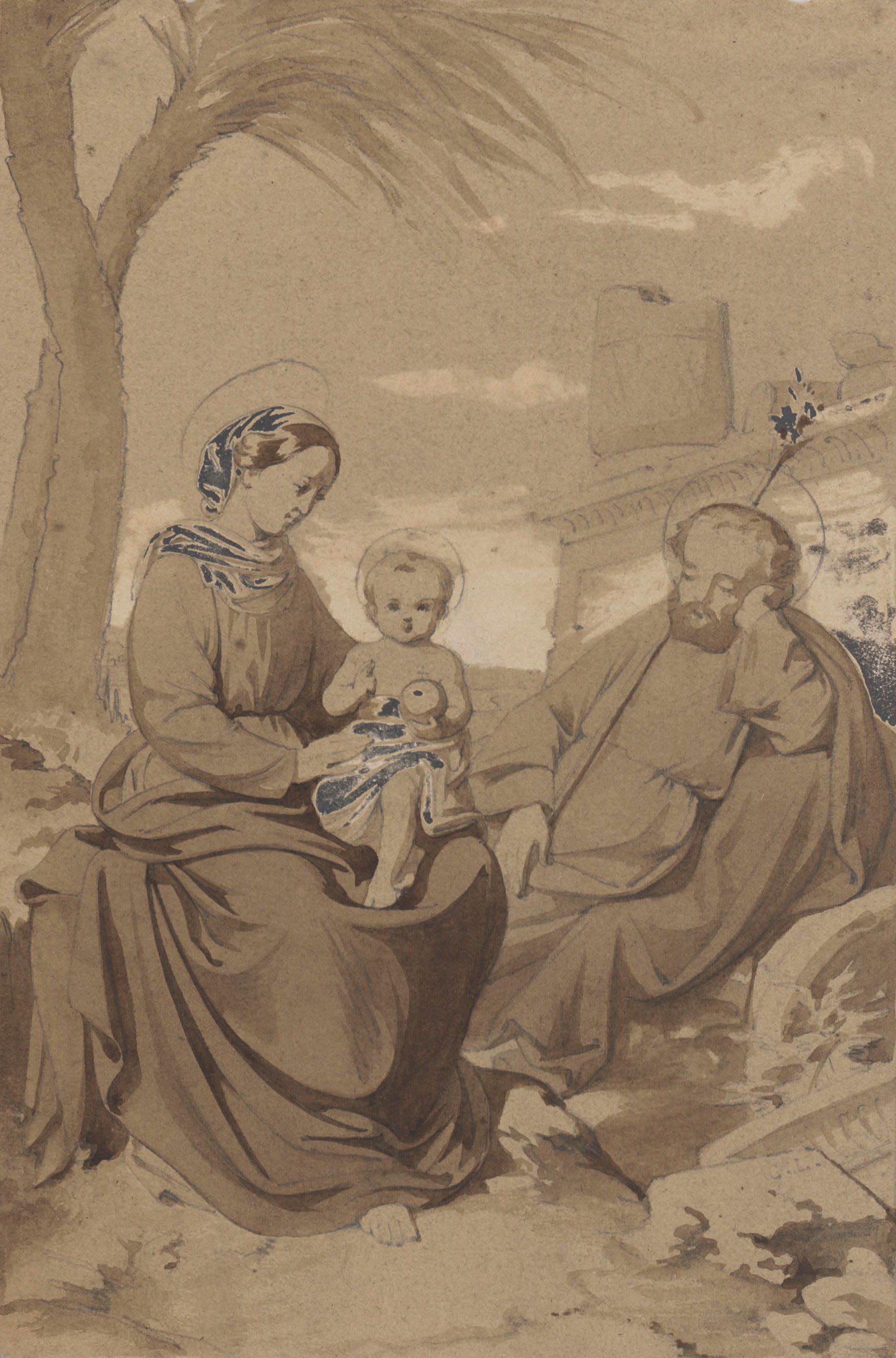 image for: Claudi Lorenzale - Descans de la fugida a Egipte - Cap a 1850-1870