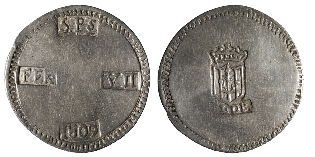 image for: Ferran VII d&#039;Espanya - 5 pessetes - 1809