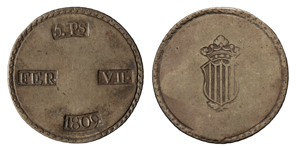 image for: Ferran VII d&#039;Espanya - 5 pessetes - 1809