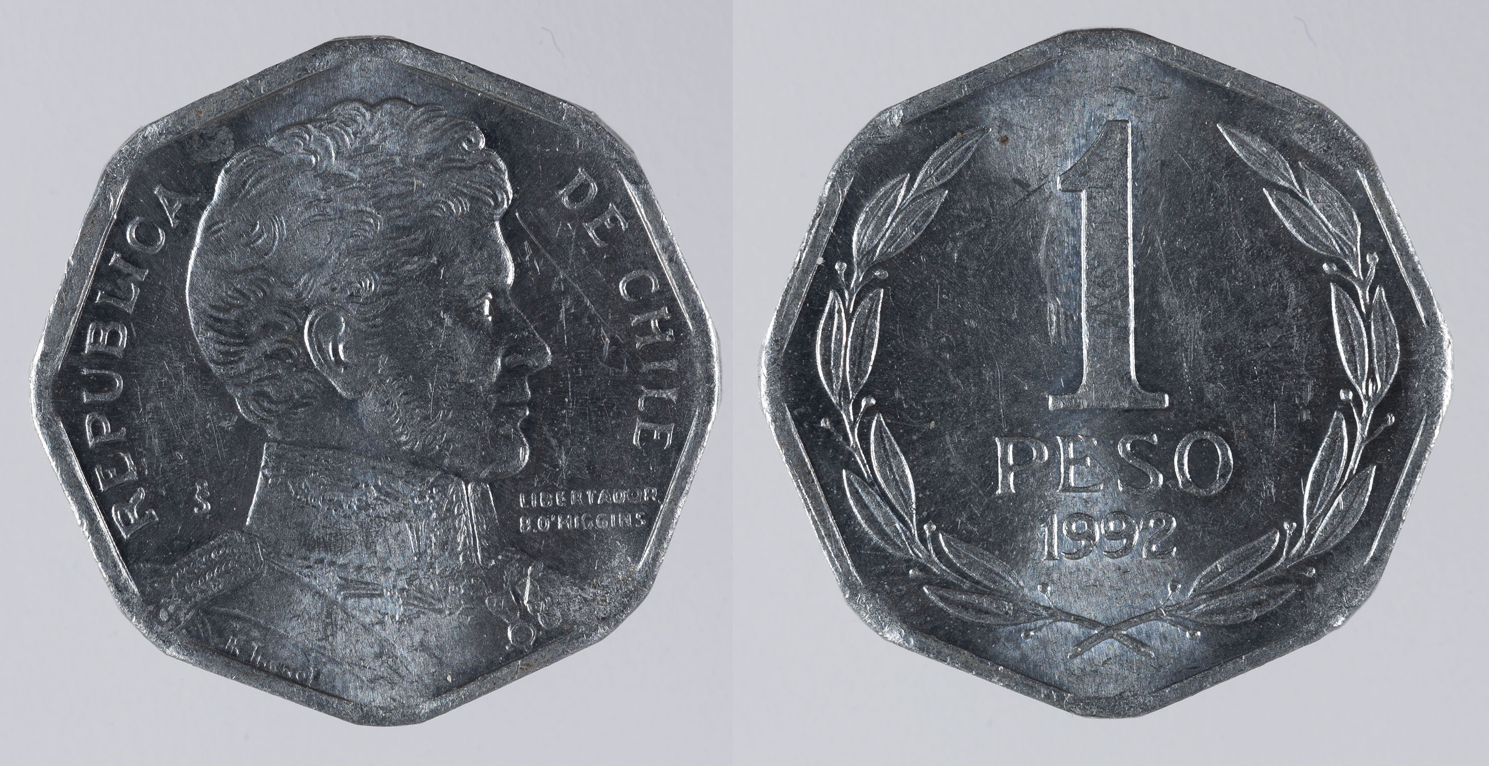 image for: República de Xile - 1 peso - 1992