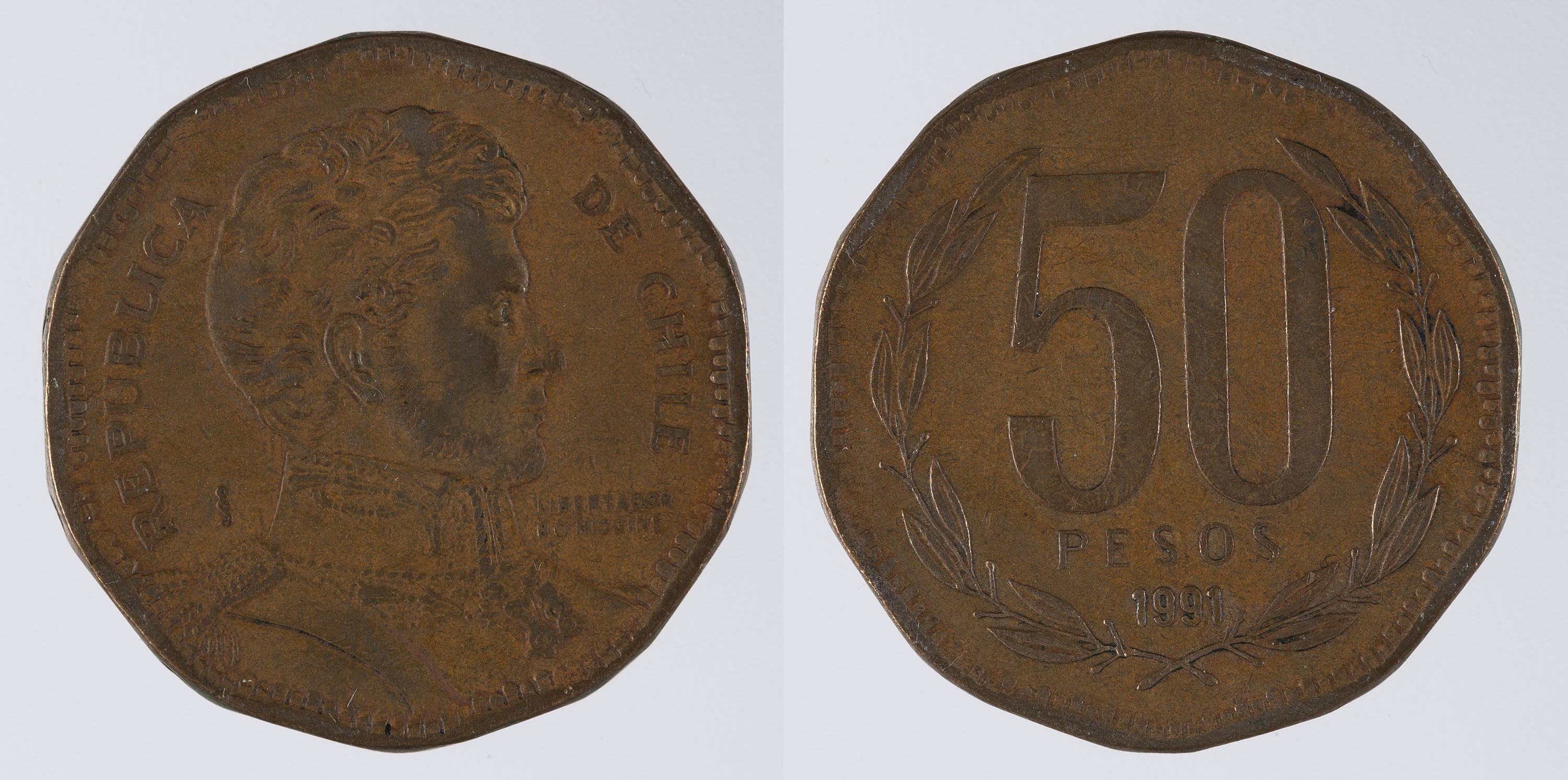 image for: República de Xile - 50 pesos - 1991