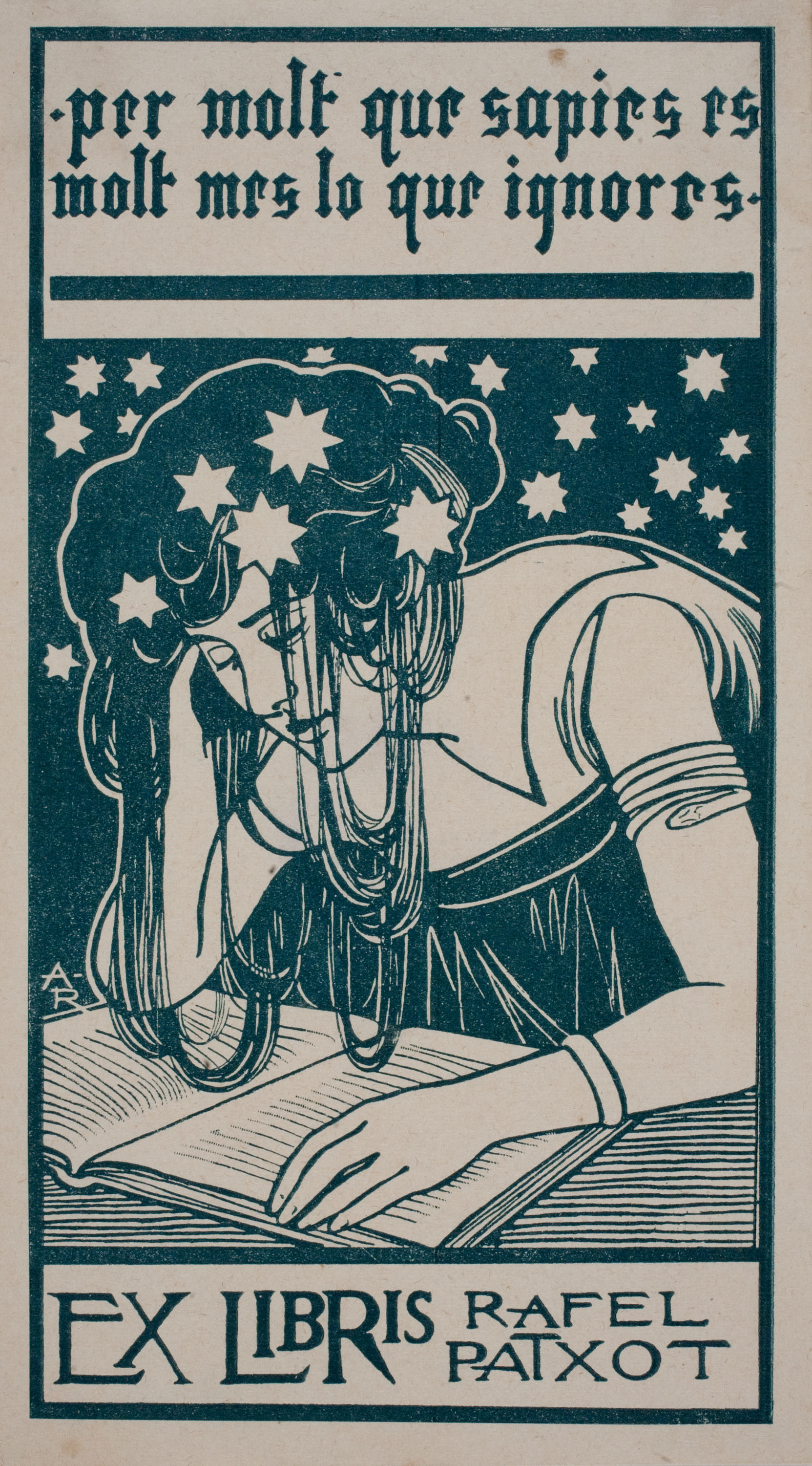 image for: Alexandre de Riquer - Ex Libris Rafel Patxot - Cap a 1901