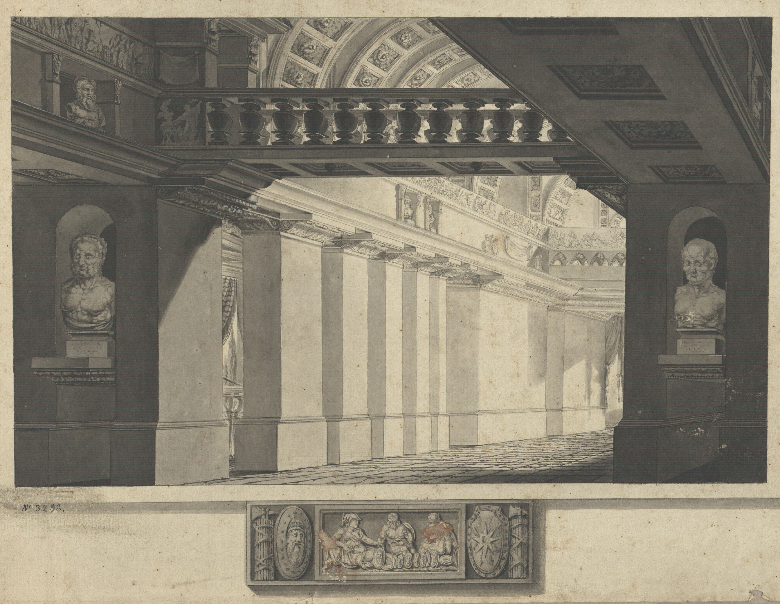 image for: Pau Rigalt - Interior d&#039;arquitectura clàssica (Escenografia) - Cap a 1820-1840