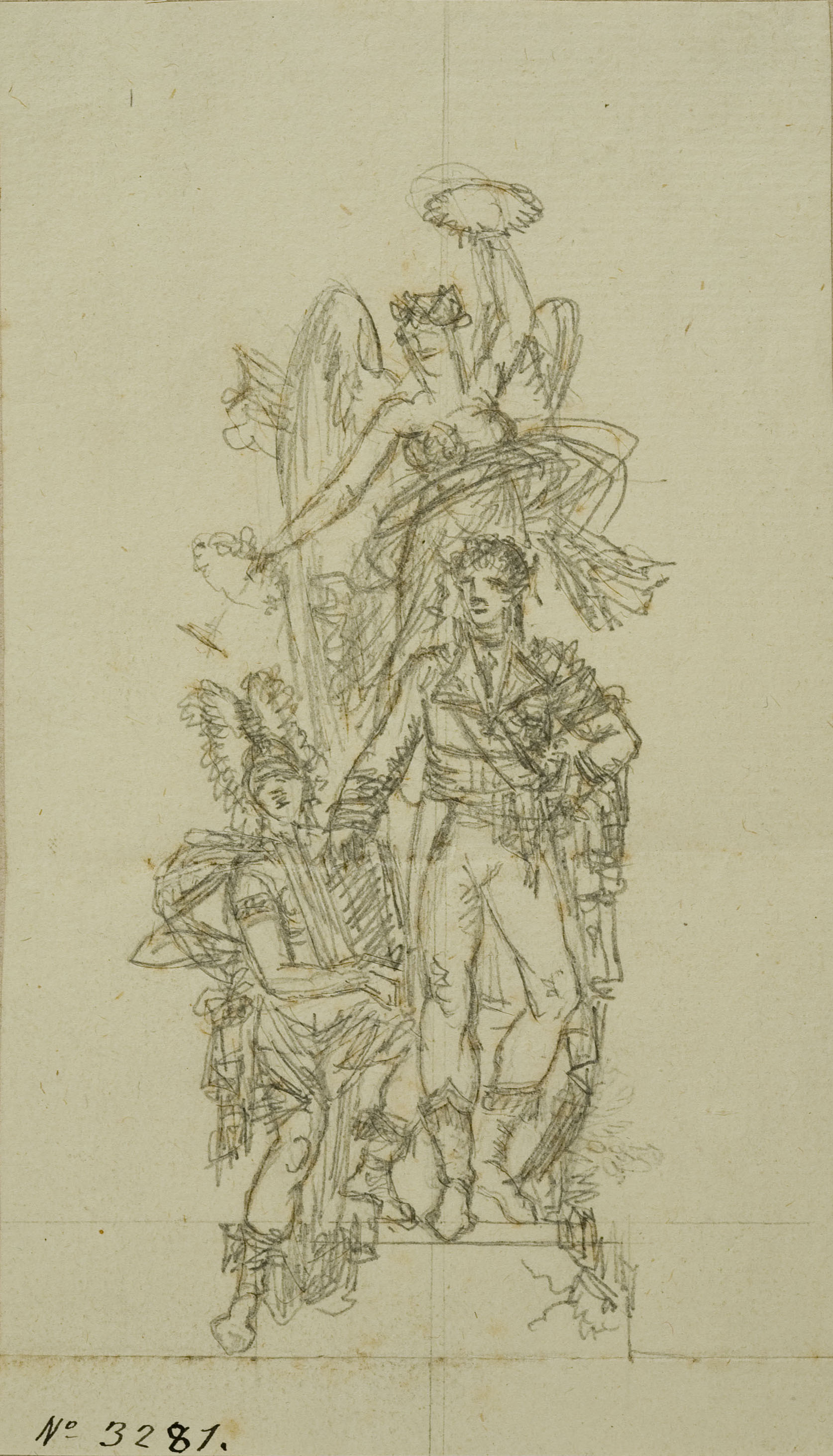 image for: Pau Rigalt - Composició al·legòrica per a un projecte de monument dedicat a Ferran VIIè - Cap a 1820