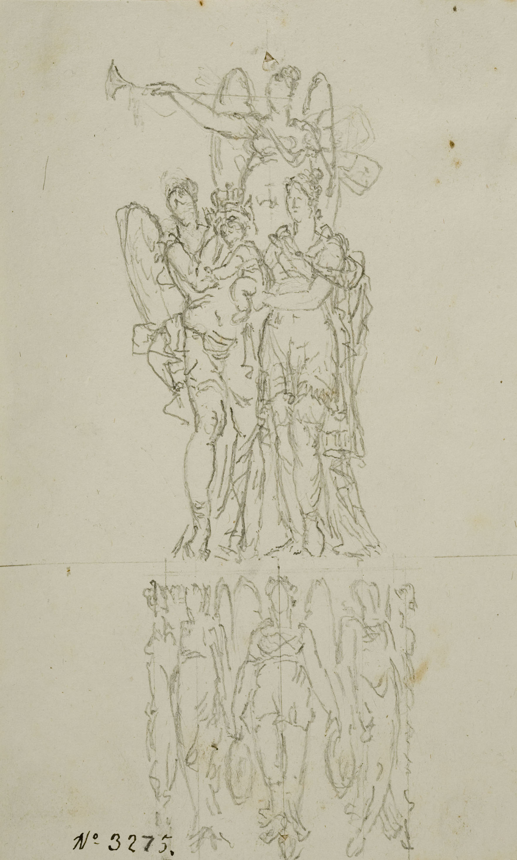 image for: Pau Rigalt - Composició al·legòrica per a un projecte de monument dedicat a Ferran VIIè - Cap a 1820