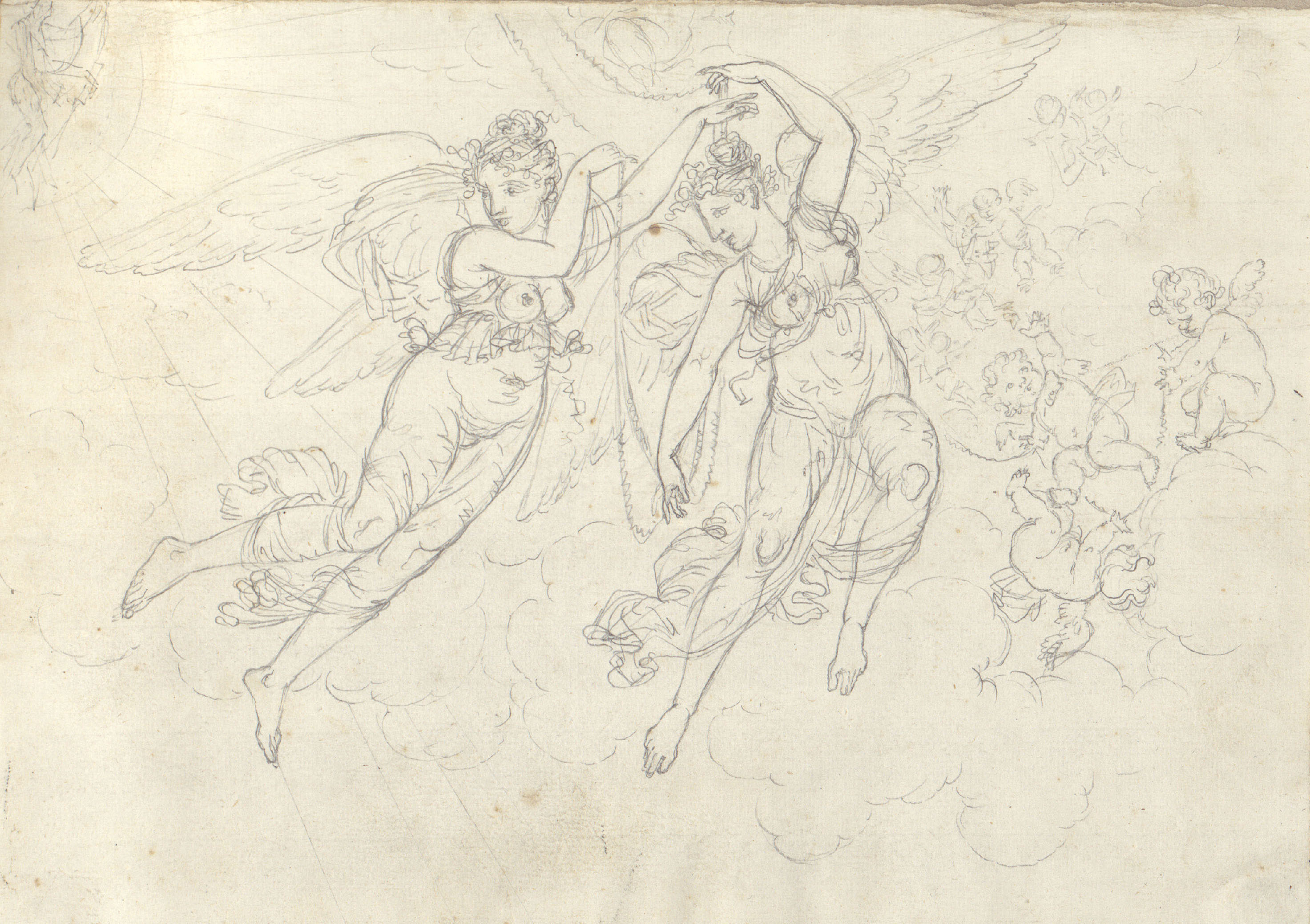 image for: Pau Rigalt - Al·legoria de les Hores (Decoració de l&#039;antic Palau Castell de Pons) - Cap a 1830