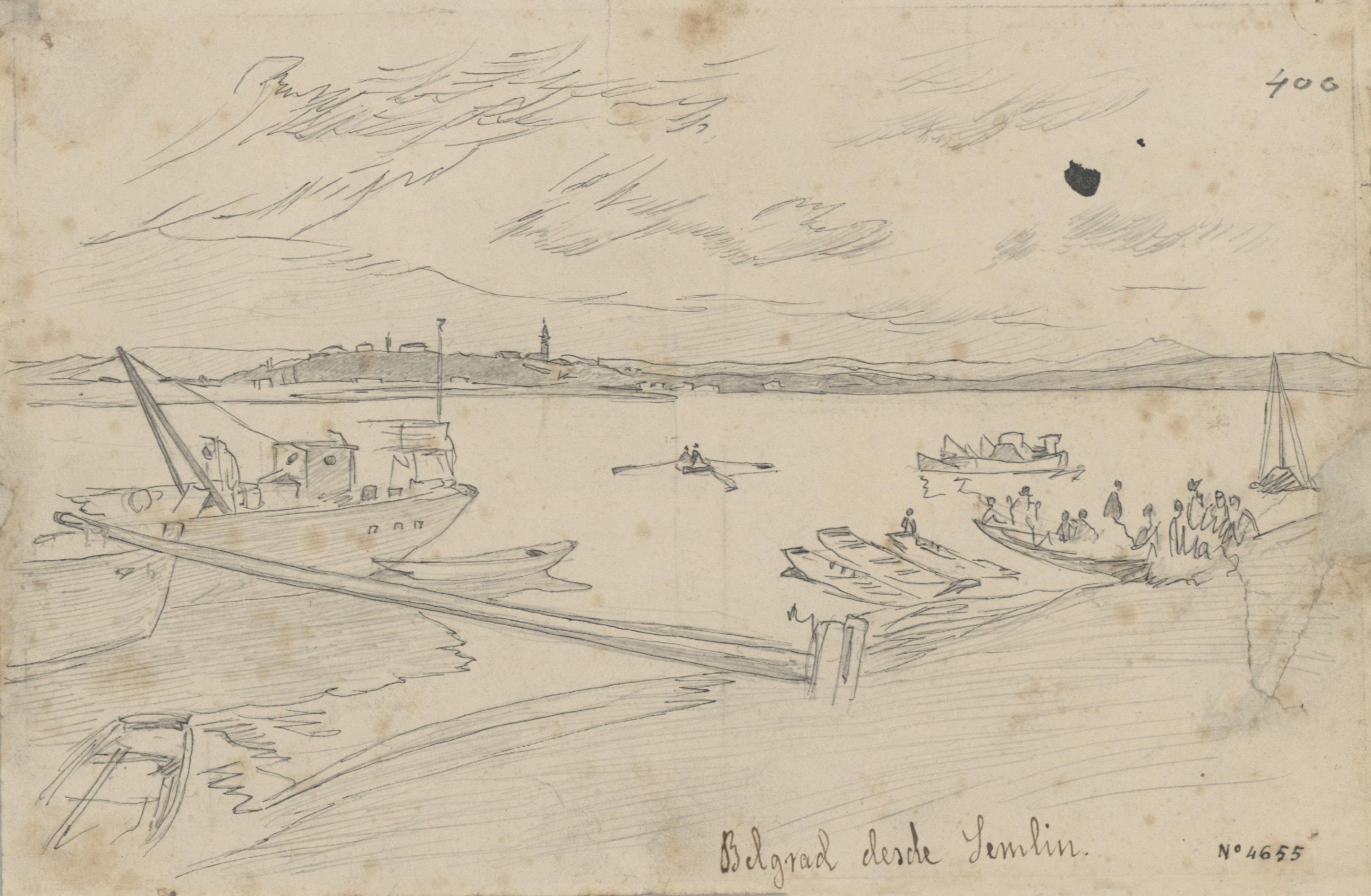 image for: Josep Lluís Pellicer - Belgrad desde Semlin - 1877