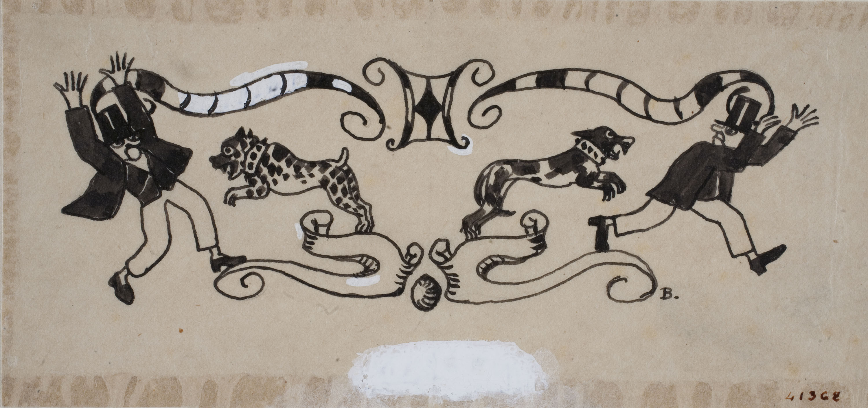 image for: Xavier Nogués - Composició ornamental amb figures - 1914