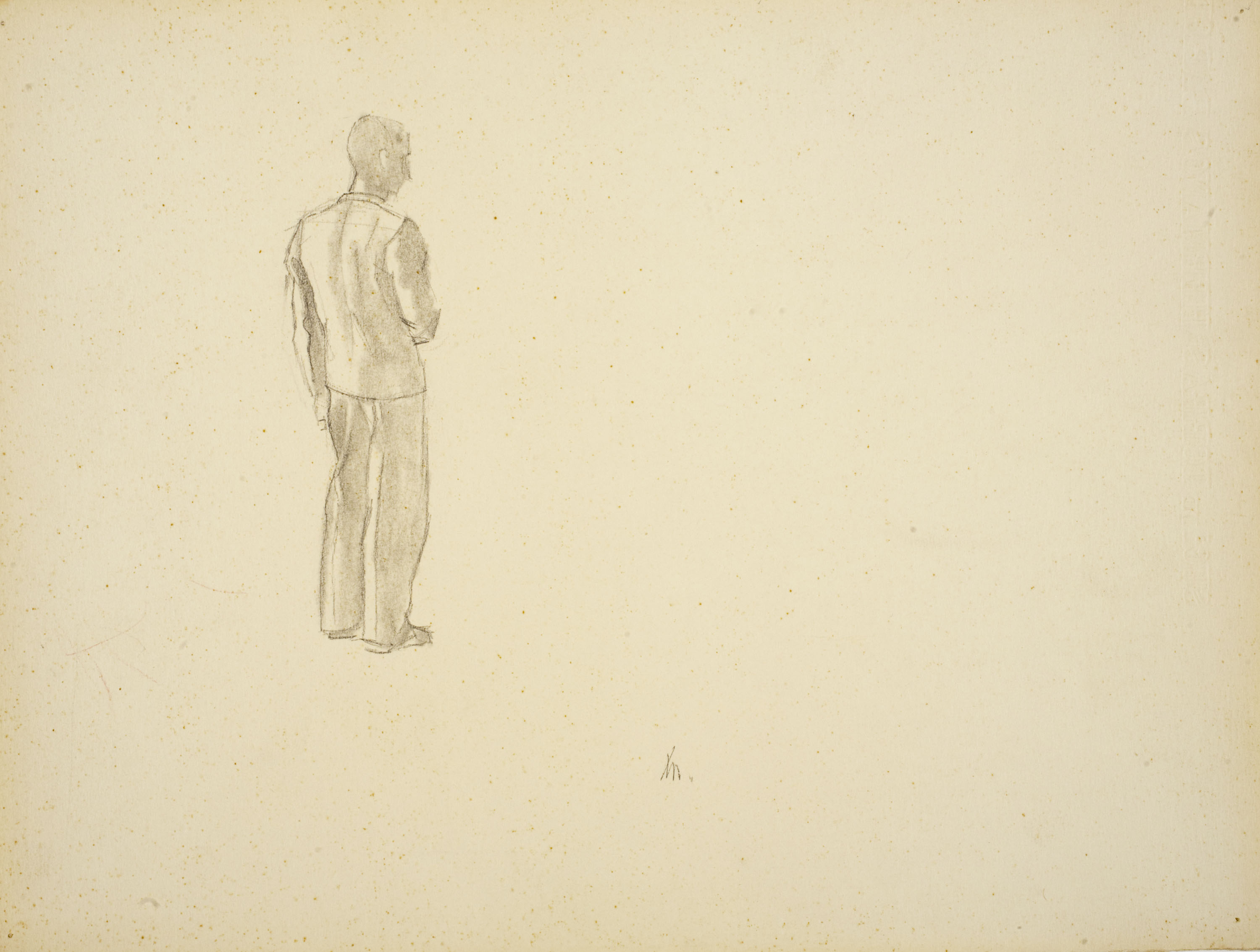 image for: Xavier Nogués - Home d&#039;espatlles. Estudi preparatori per a l&#039;oli «La cobla» - Cap a 1940